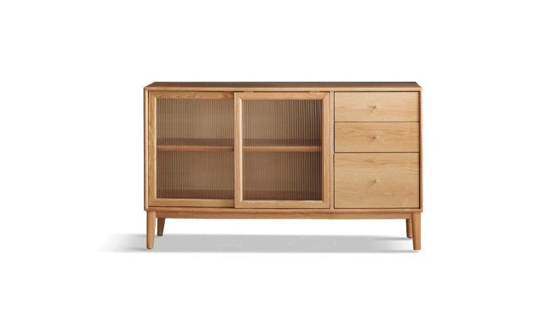Oak solid wood sideboard cabinet"