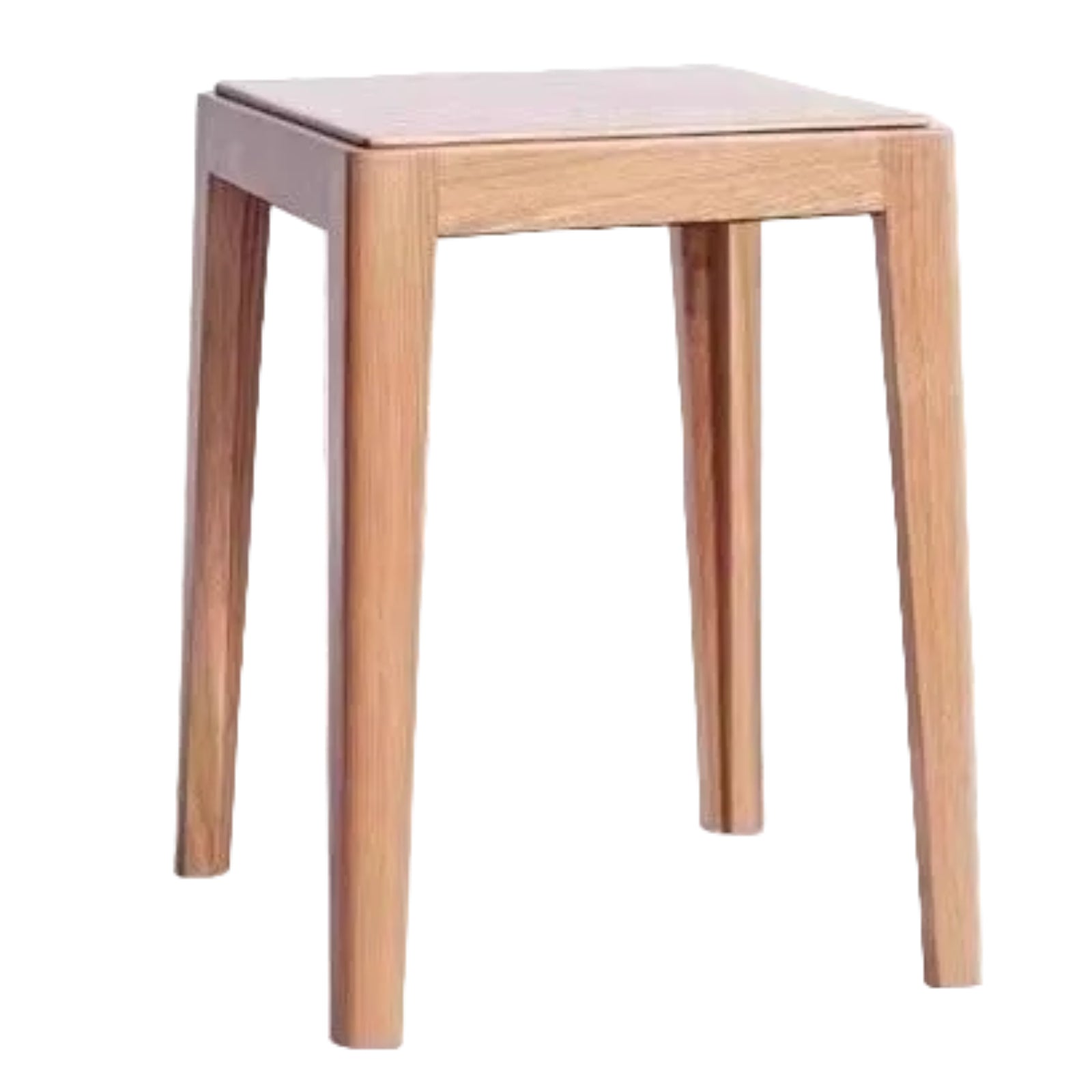 2pcs - Beech, Oak, Ash, Cherry Solid Wood, Solid RubberWood Foldable Nordic Square Stool
