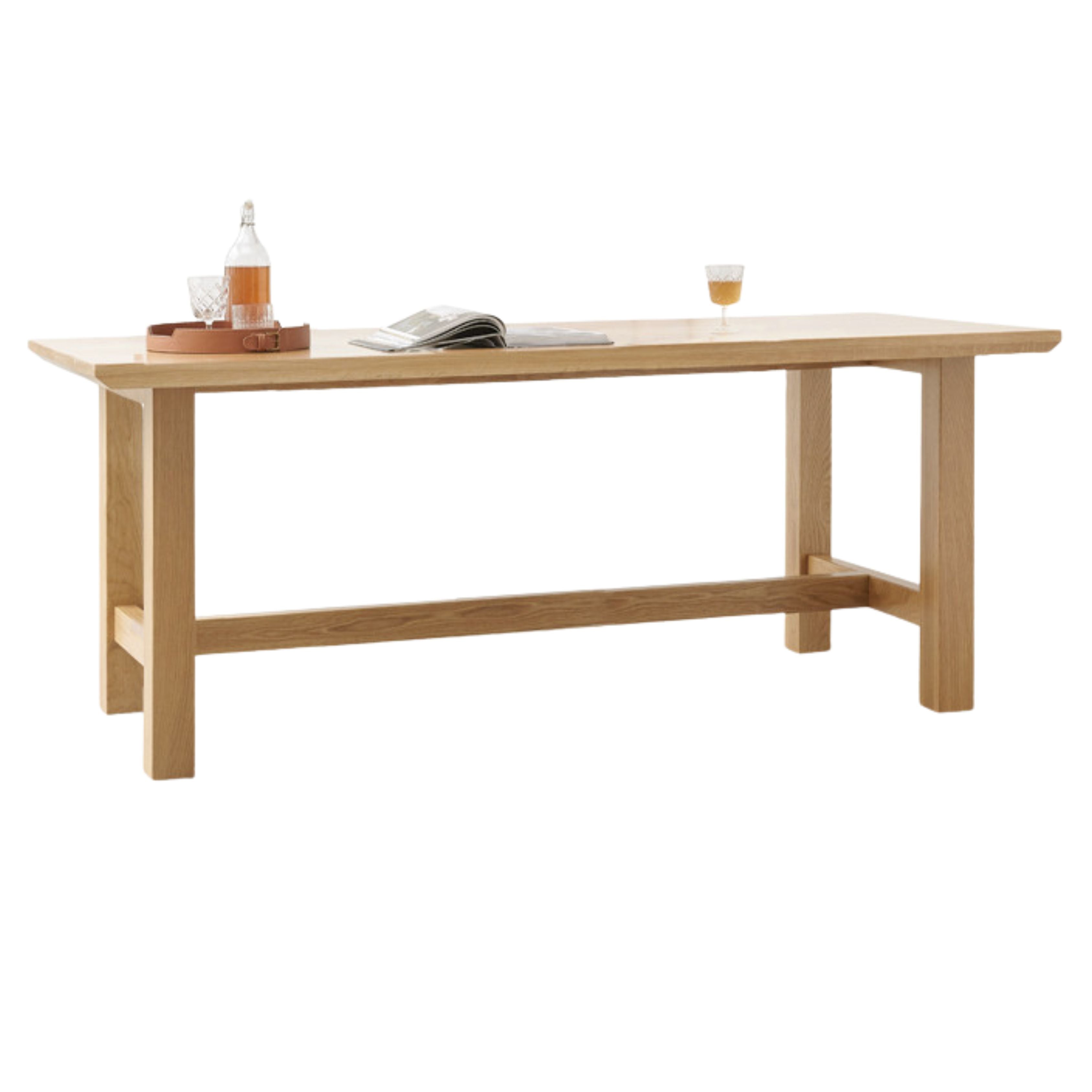 Oak, Ash, Poplar, Cherry Solid Wood Rustic Style Dining Table