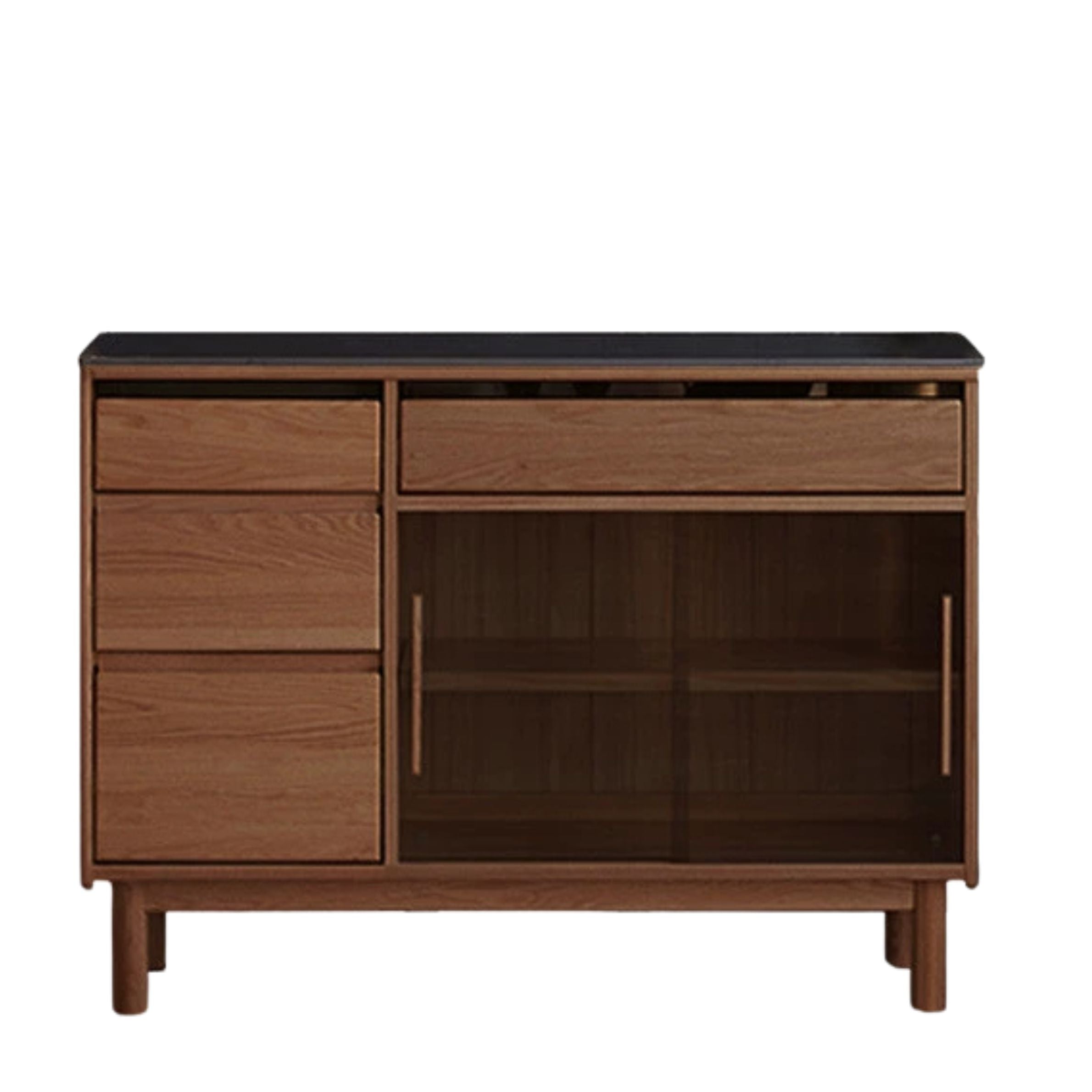 Oak, Ash Solid Wood Modern Rock Board Sideboard