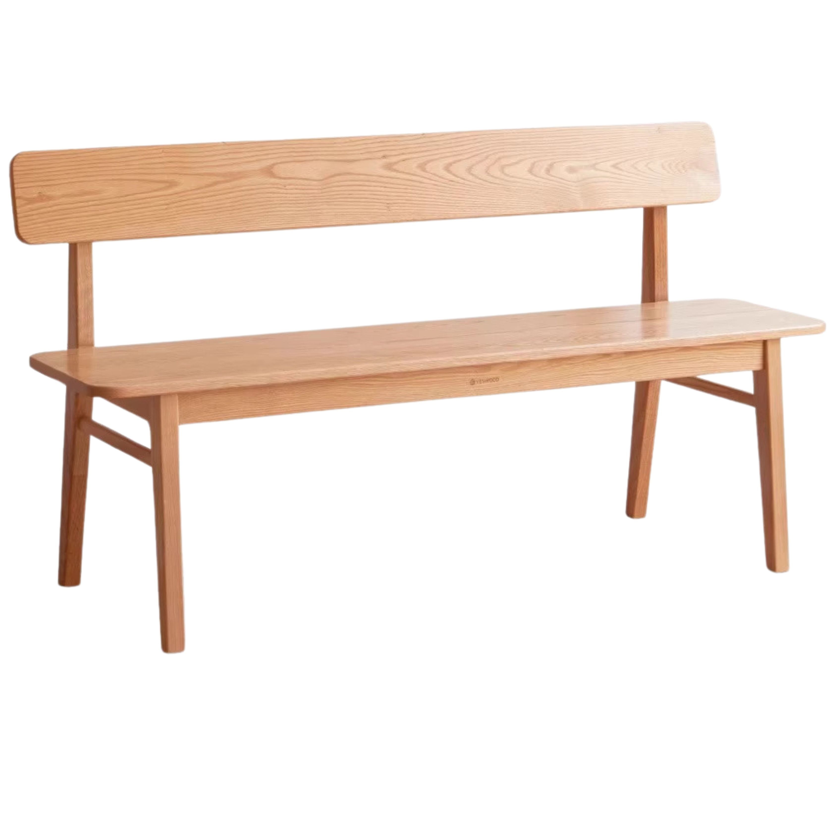 Ash, Oak Solid Wood Nordic Long Bench
