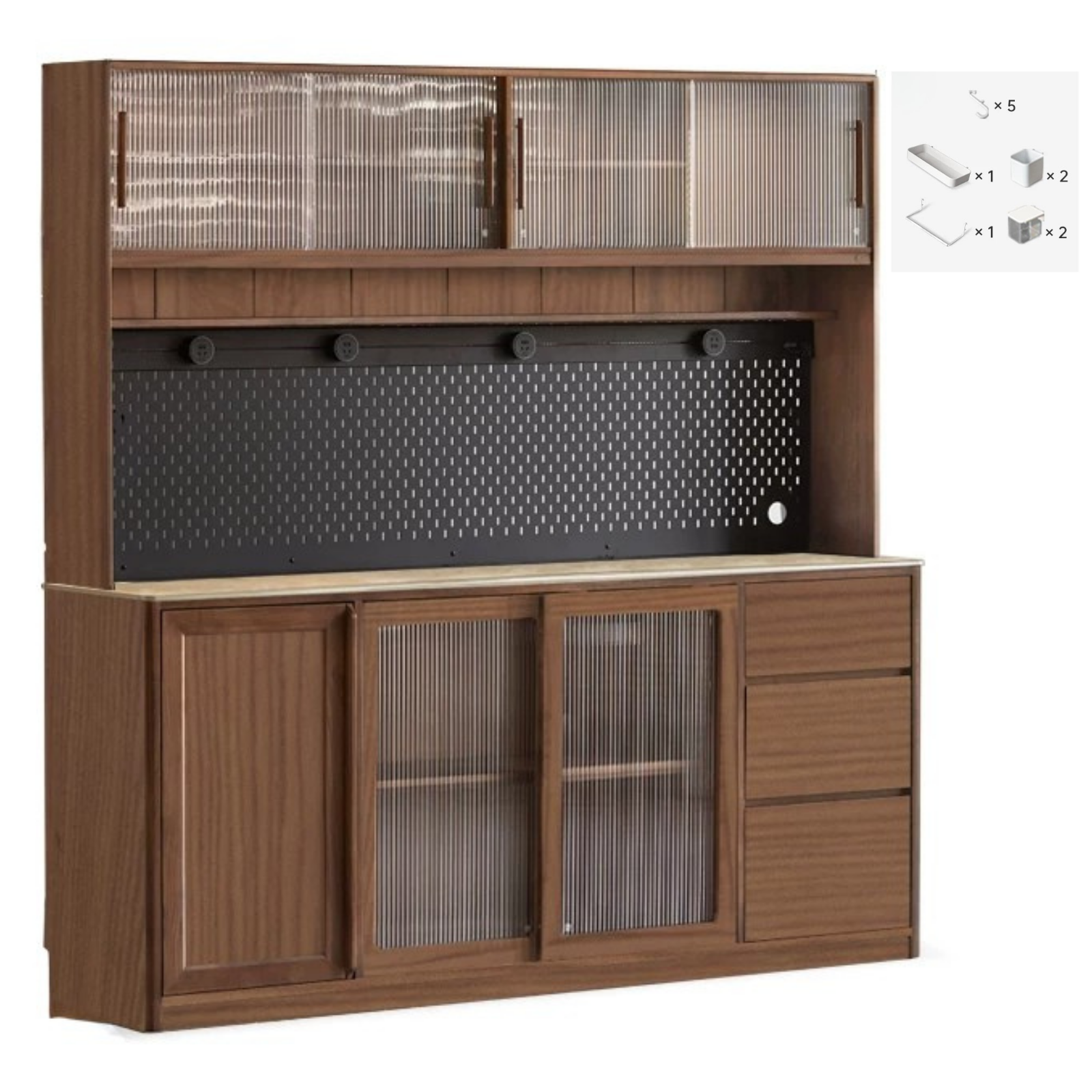 Sandalwood, Ash, White Ash Solid Wood Rock Board Modern Sideboard