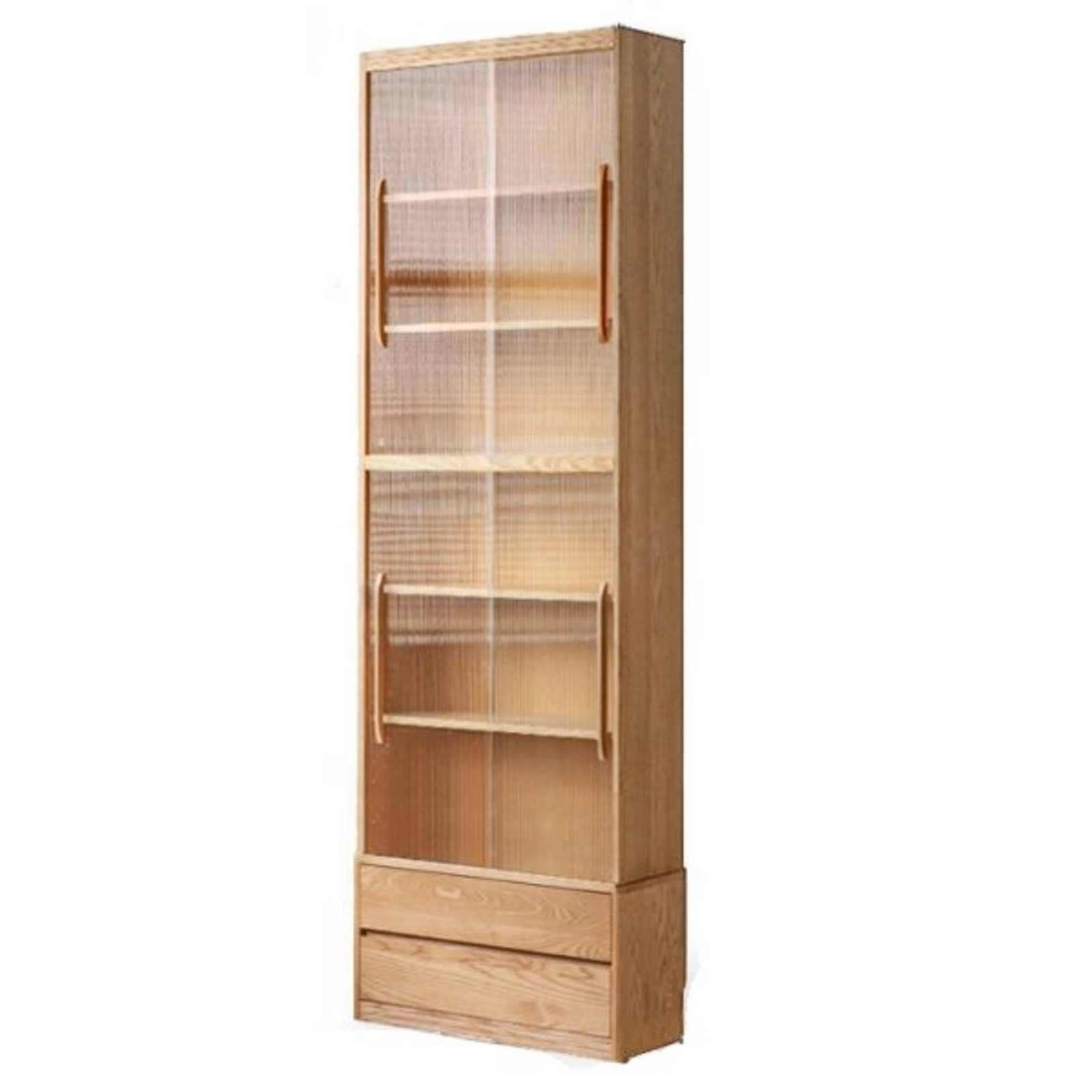 Oak, Ash Solid Wood Wall-Mounted Bookcase with Simple Storage Design