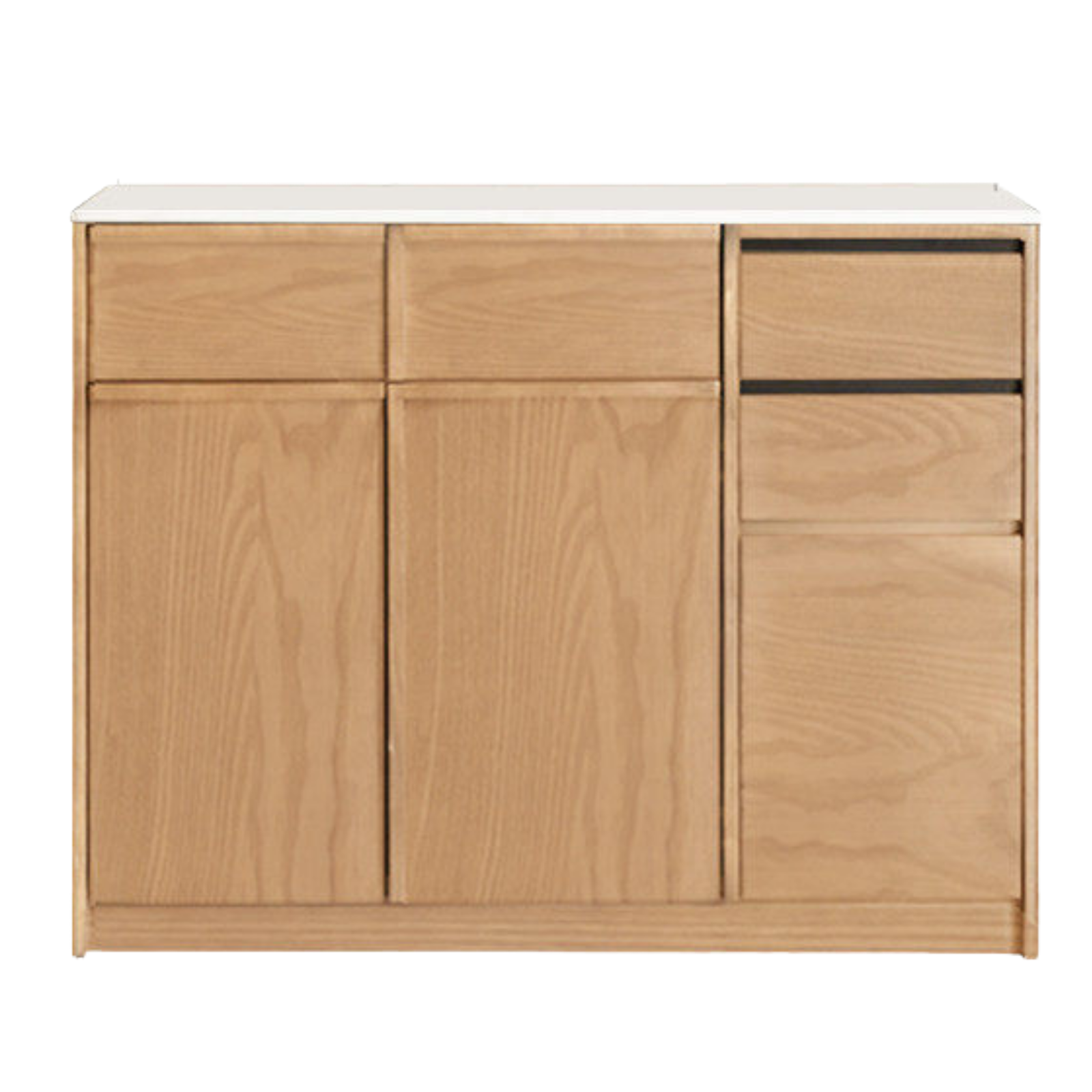 Black Walnut, Sandalwood, Ash Solid Wood Dining Cabinet Antique Style Rock Board