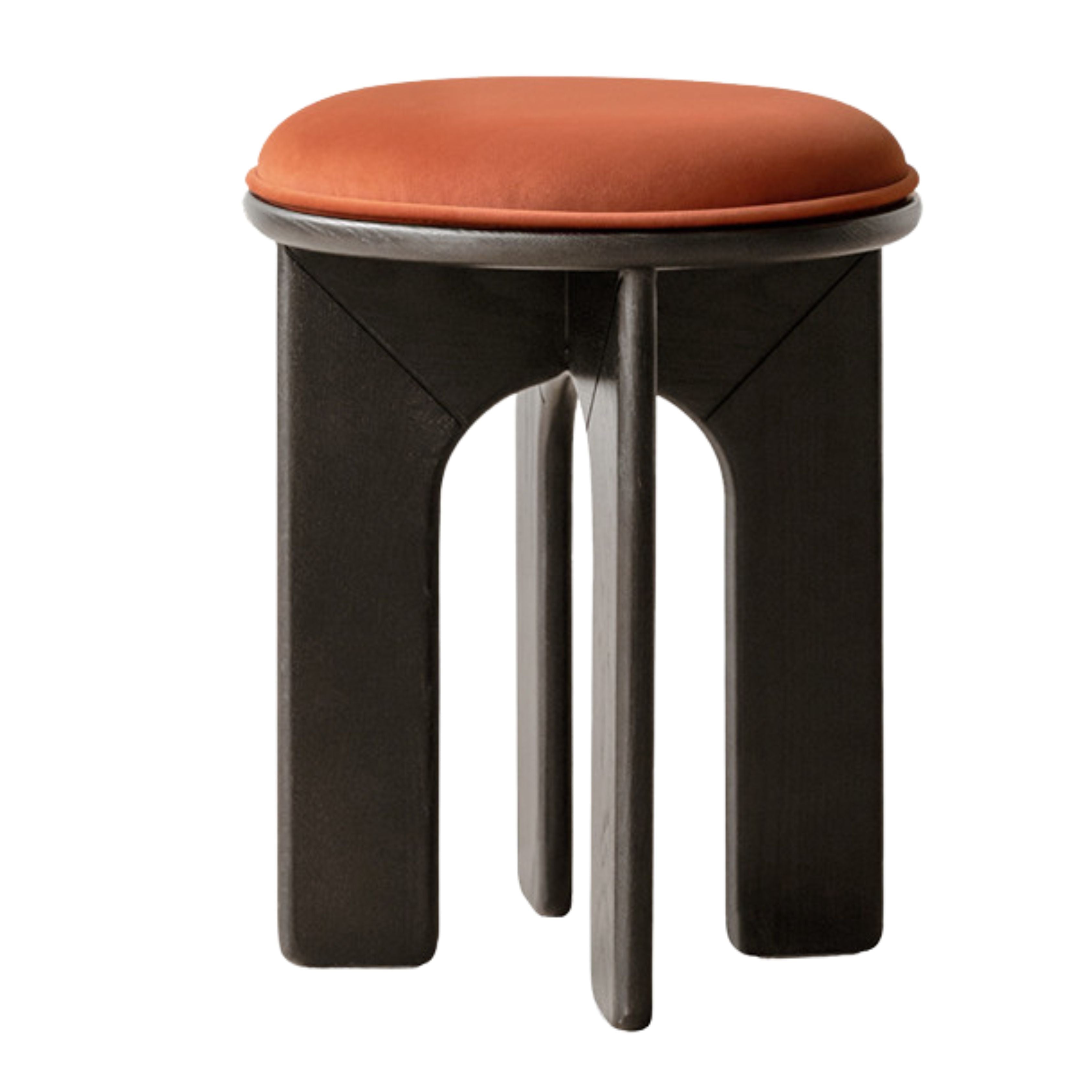 Oak, Beech Solid Wood, Solid RubberWood French Retro Round Stool