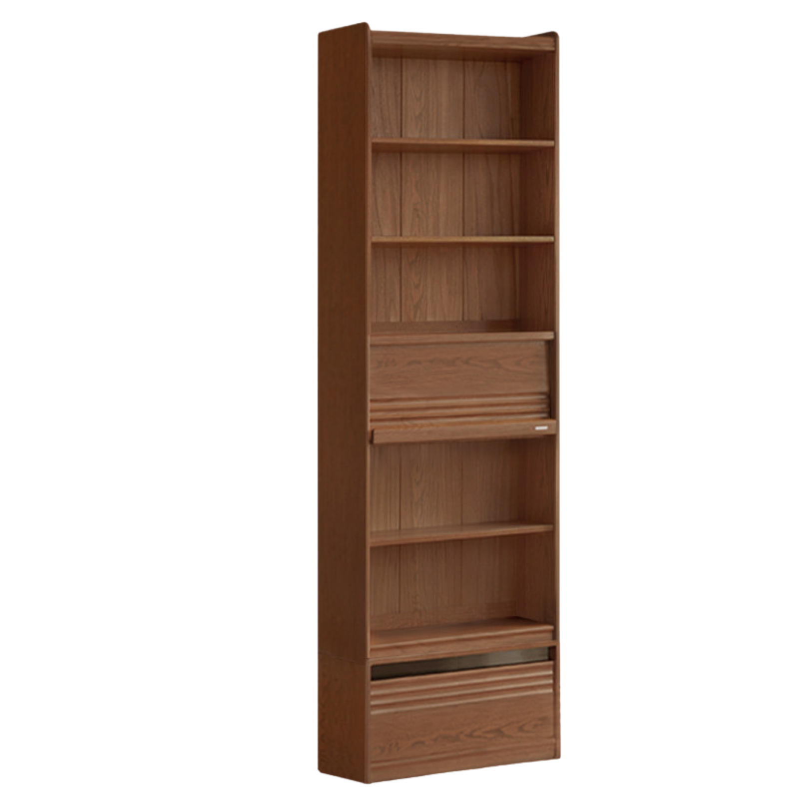 Black Walnut, Sandalwood, Oak, Ash Solid Wood Combination Bookcase with Floor Display and Luxury Storage