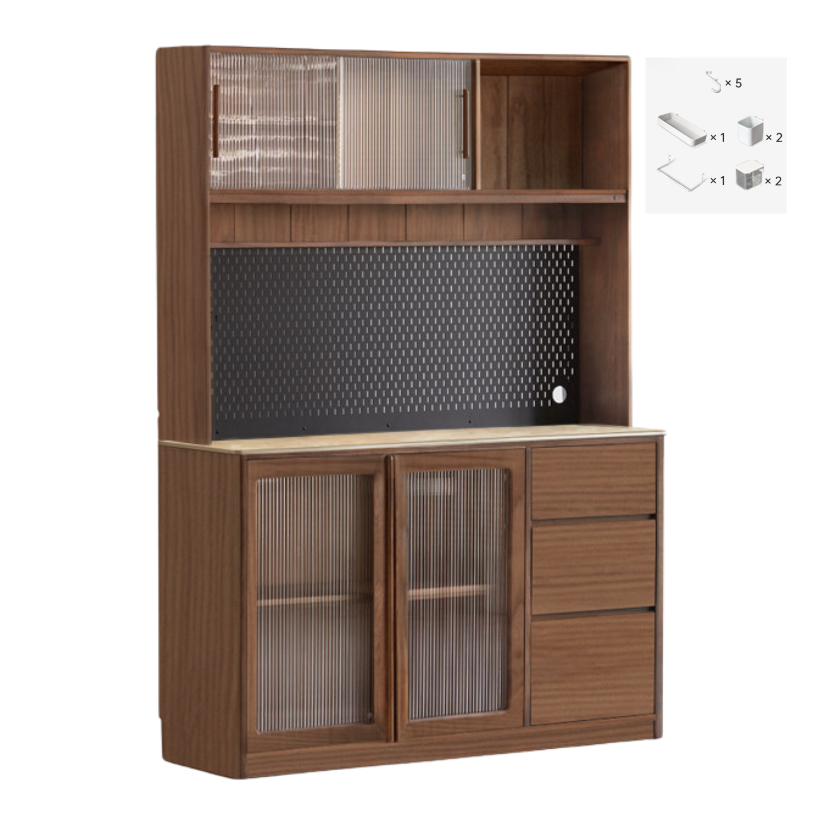 Sandalwood, Ash, White Ash Solid Wood Rock Board Modern Sideboard