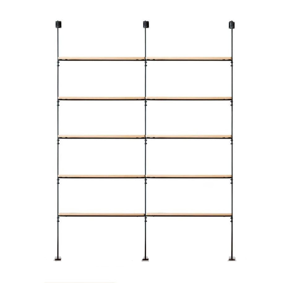 Oak, Poplar Solid Wood Industrial Style Multi-layer Storage Rack
