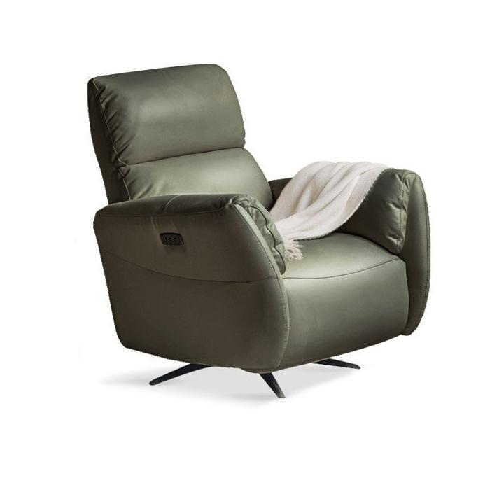 Leather Electric Cream Style Single Chair