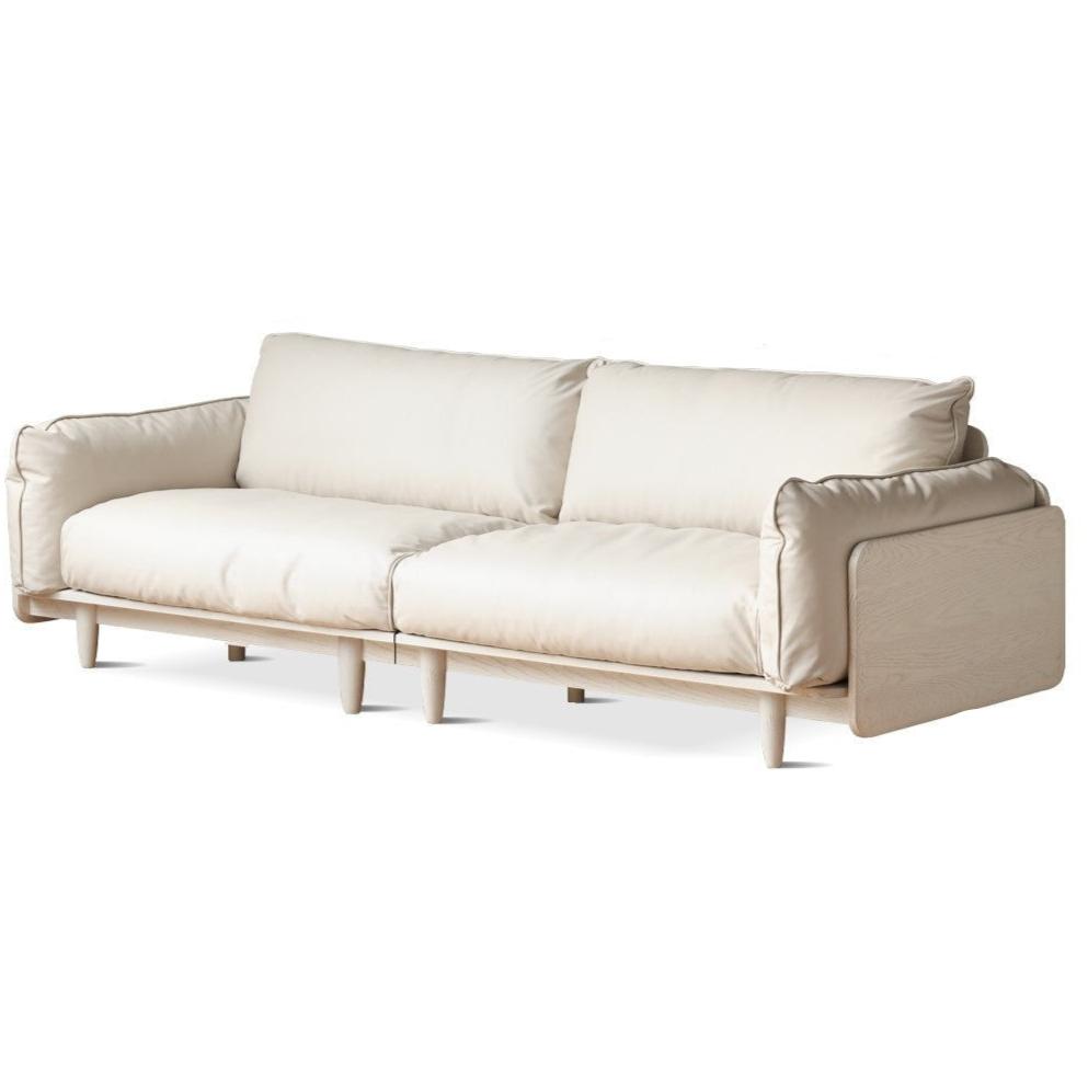 Oak Solid Wood Cream Style Sofa.