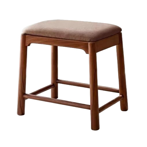 Black Walnut, Oak Solid Wood Retro Soft Makeup Stool