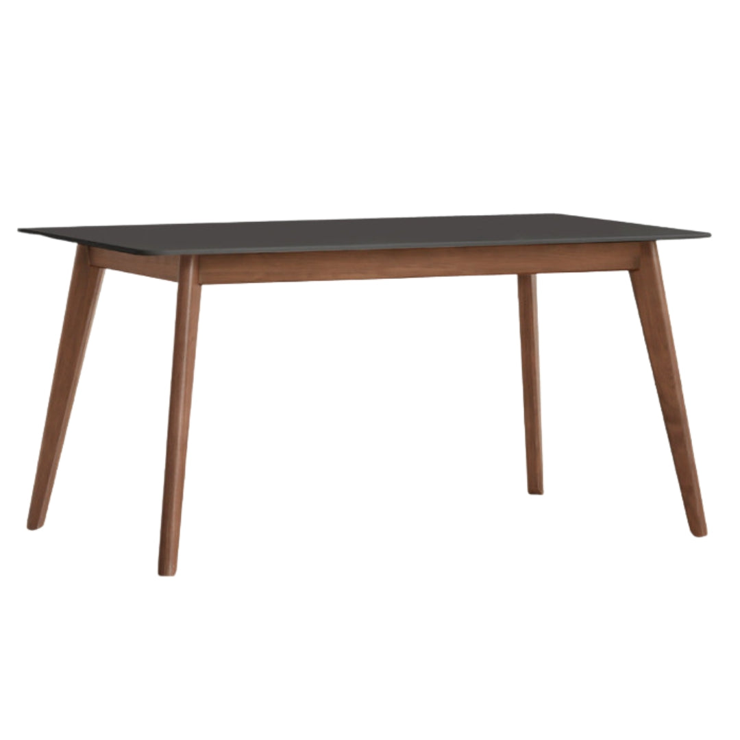 Black Walnut Solid Wood Modern Rock Plate Dining Table