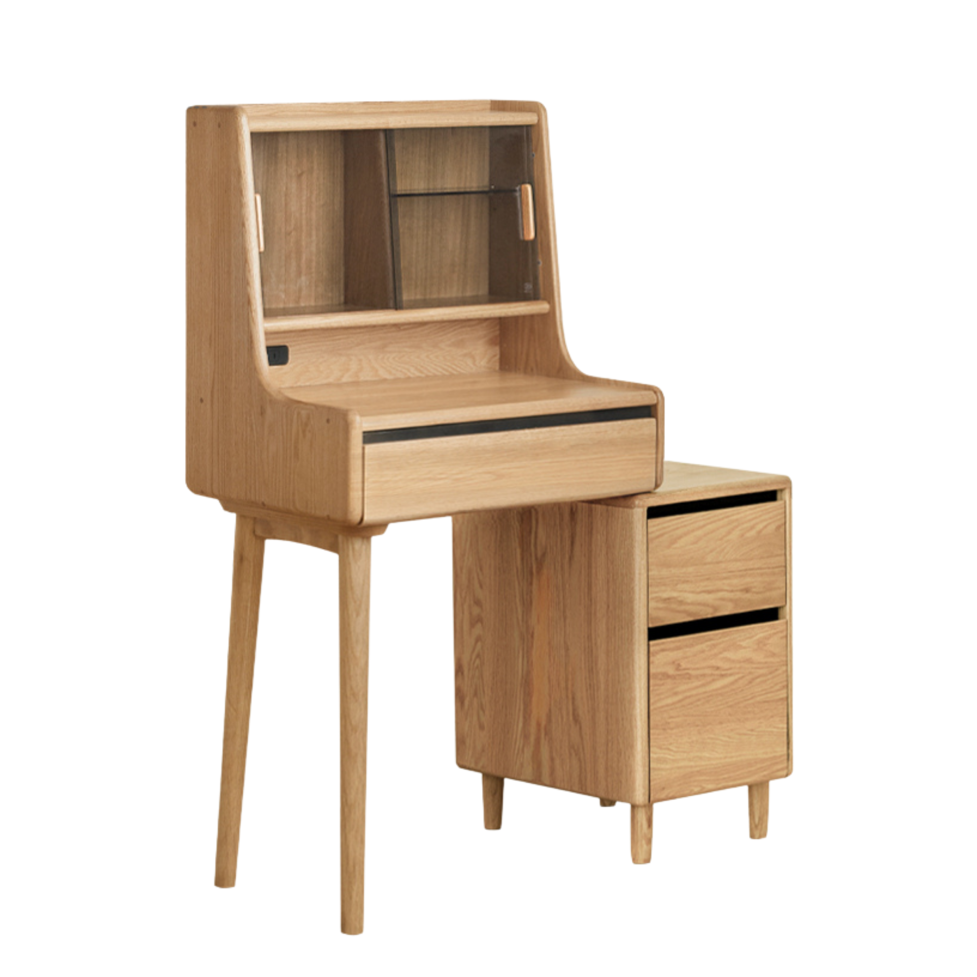 Ash Solid Wood Lighted Vanity Table.