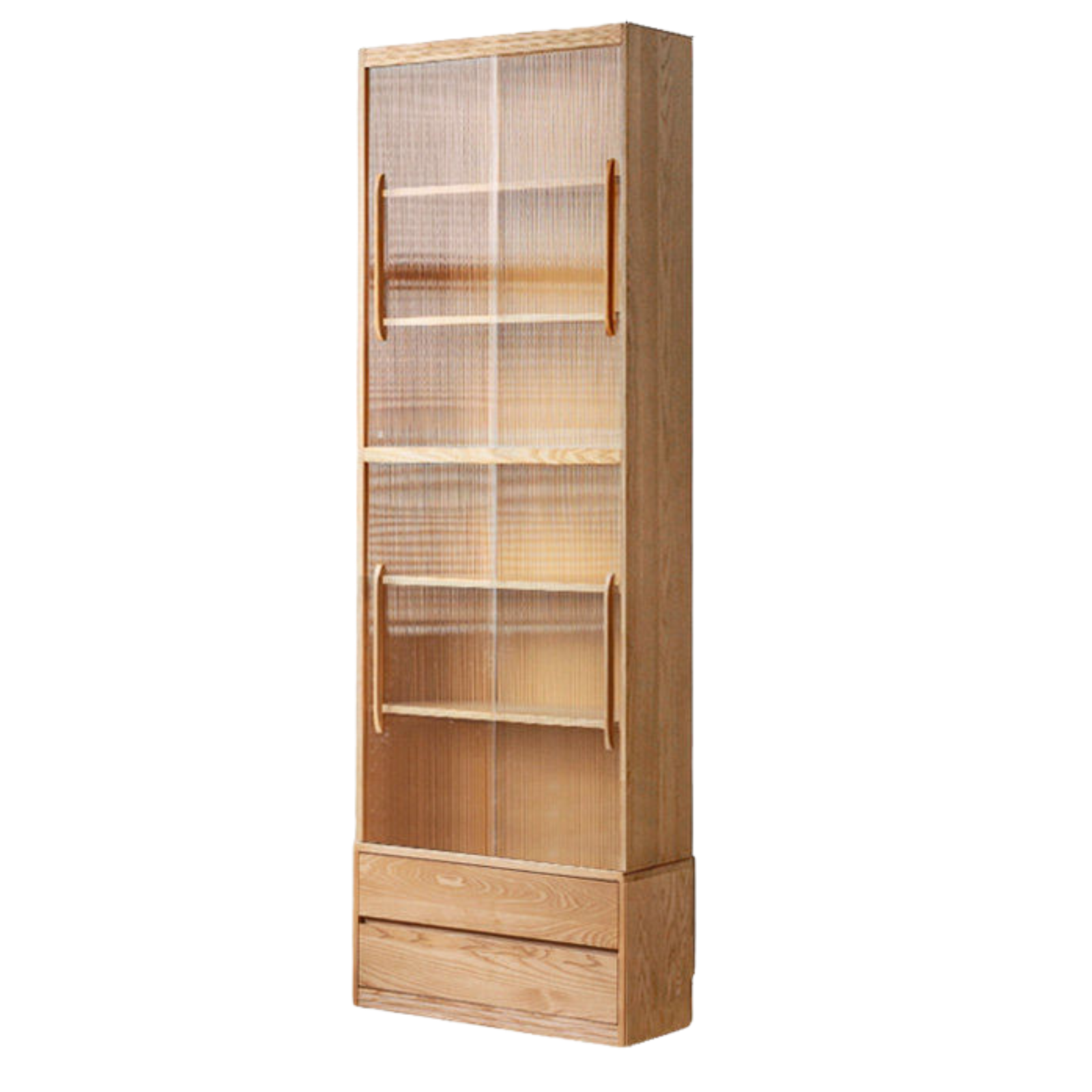 Ash, Oak Solid Wood Modern Combination Bookcase Integrated Card Seat