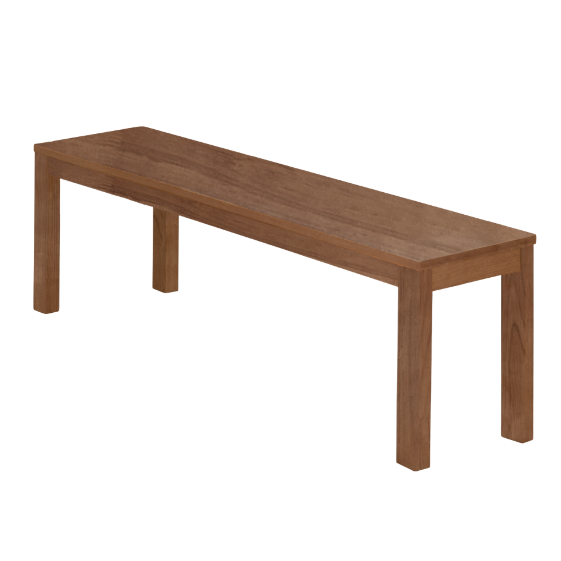 Black Walnut, Oak, Sandalwood, Ash, Solid Rubberwood Nordic Long Bench