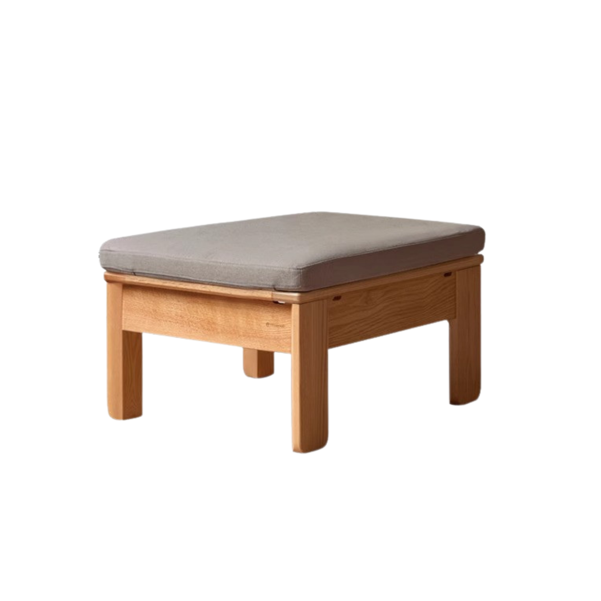 Oak, Ash, Poplar, Black Walnut Solid Wood Footstool Small Fabric Stool For Home