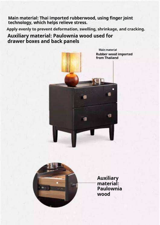 Solid RubberWood Classic Nightstand.
