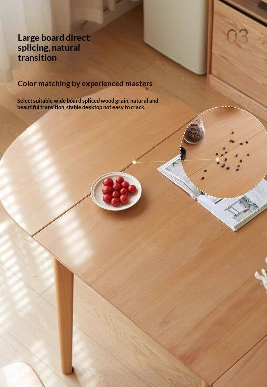 Beech Solid Wood Folding Dining Table