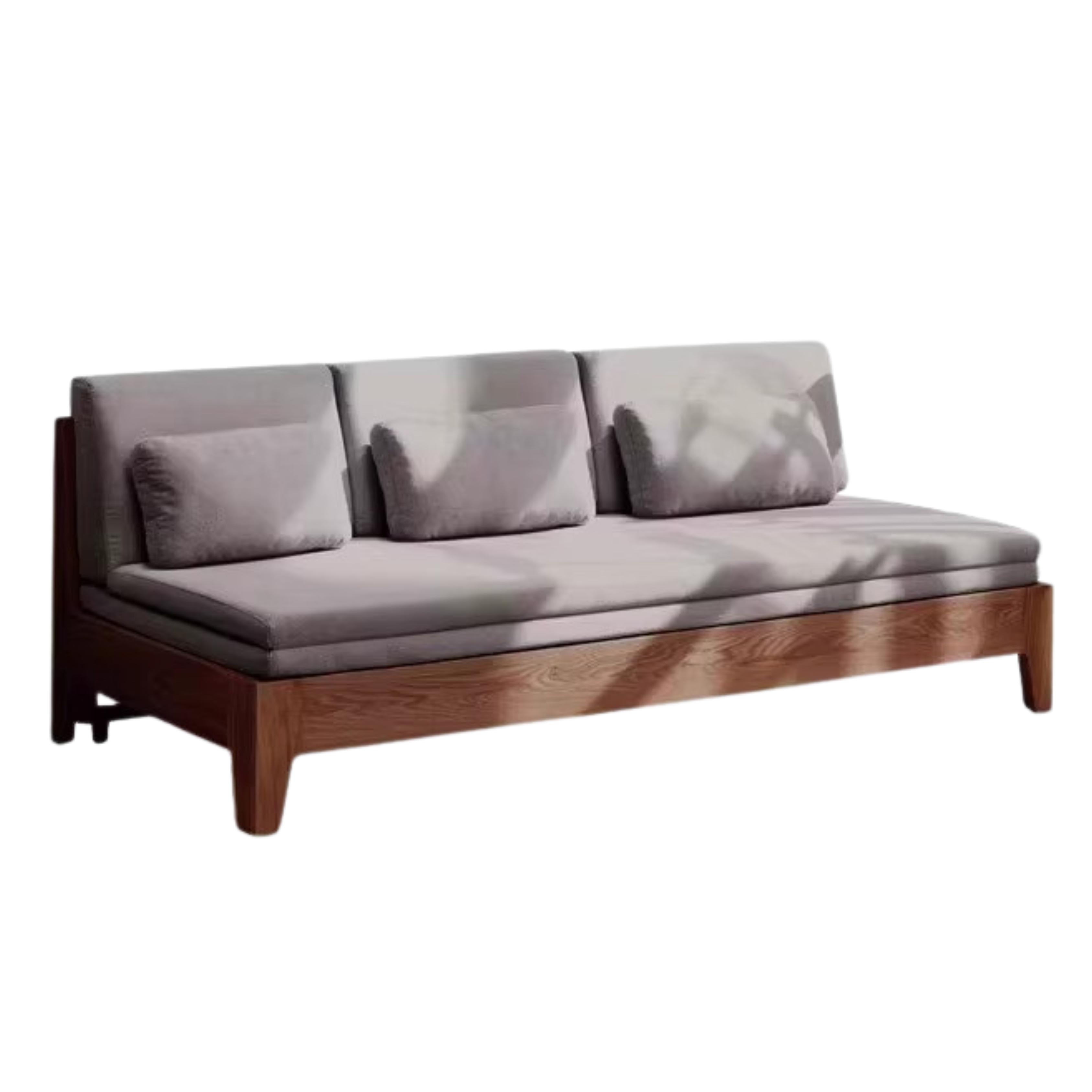 Oak Solid Wood Sofa Bed Dual-purpose Foldable Telescopic Bed