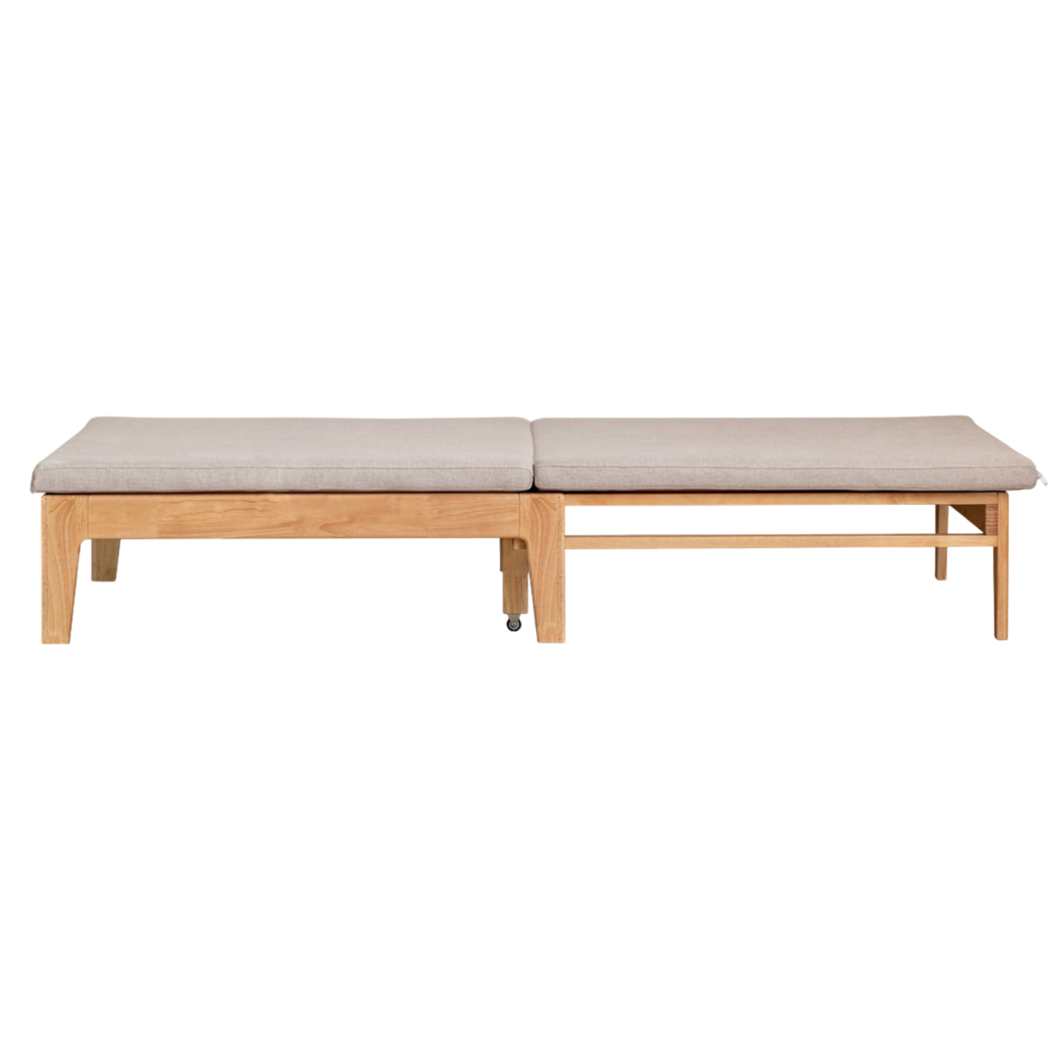 Oak, Beech, Solid Rubberwood Folding Sofa Bed, Retractable Sofa.