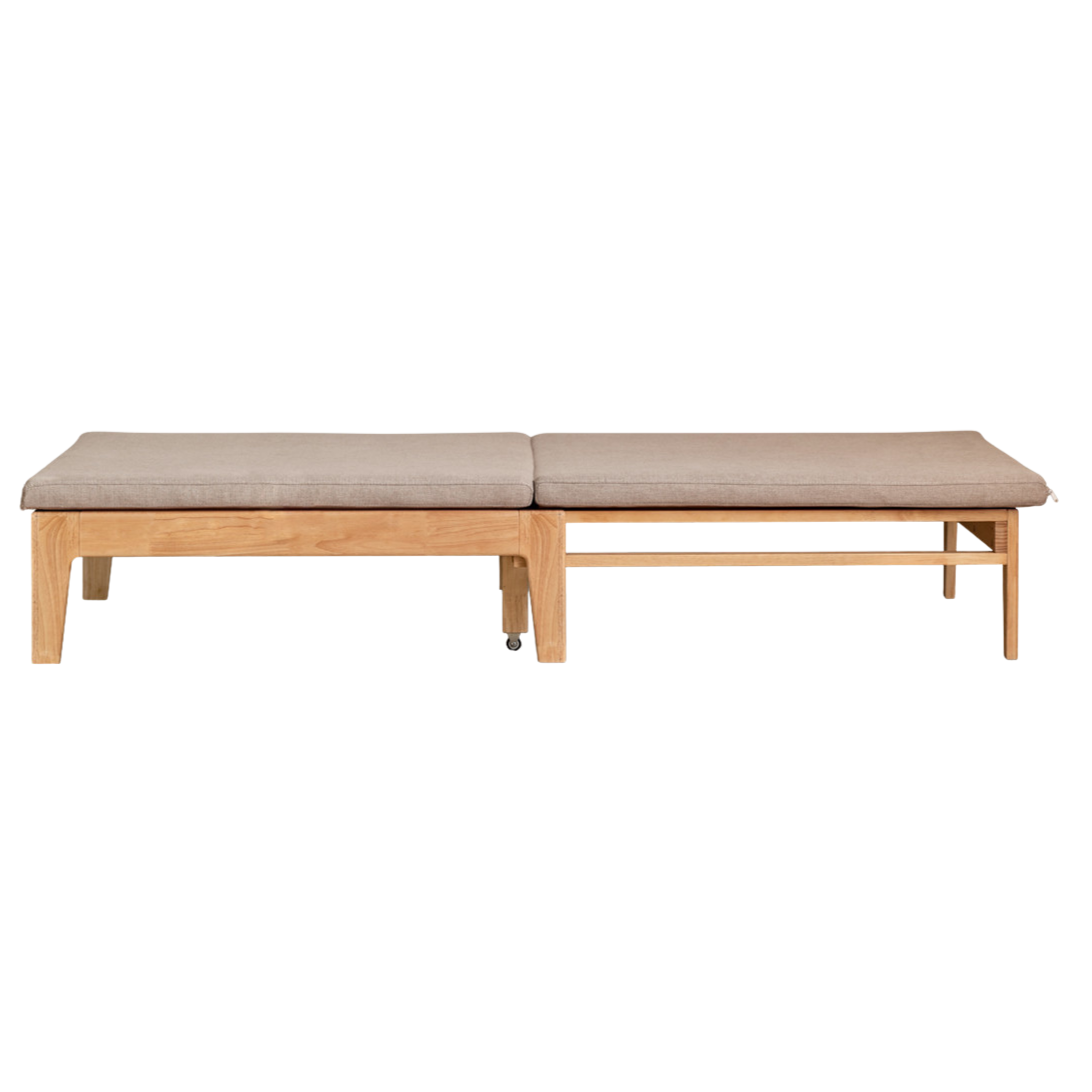 Oak, Beech, Solid Rubberwood Folding Sofa Bed, Retractable Sofa.