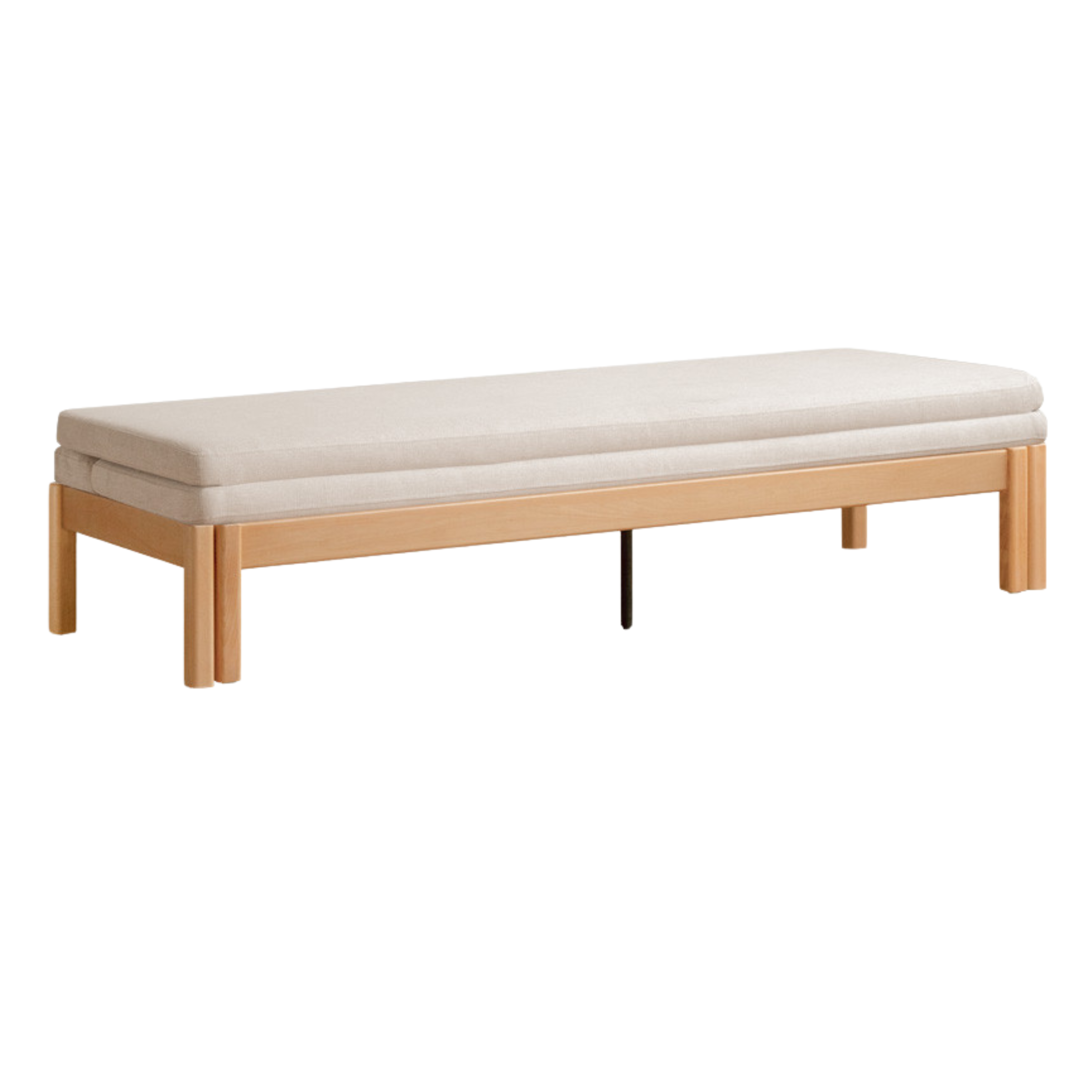 Oak Solid Wood Sofa Bed Folding Multi-functional Telescopic