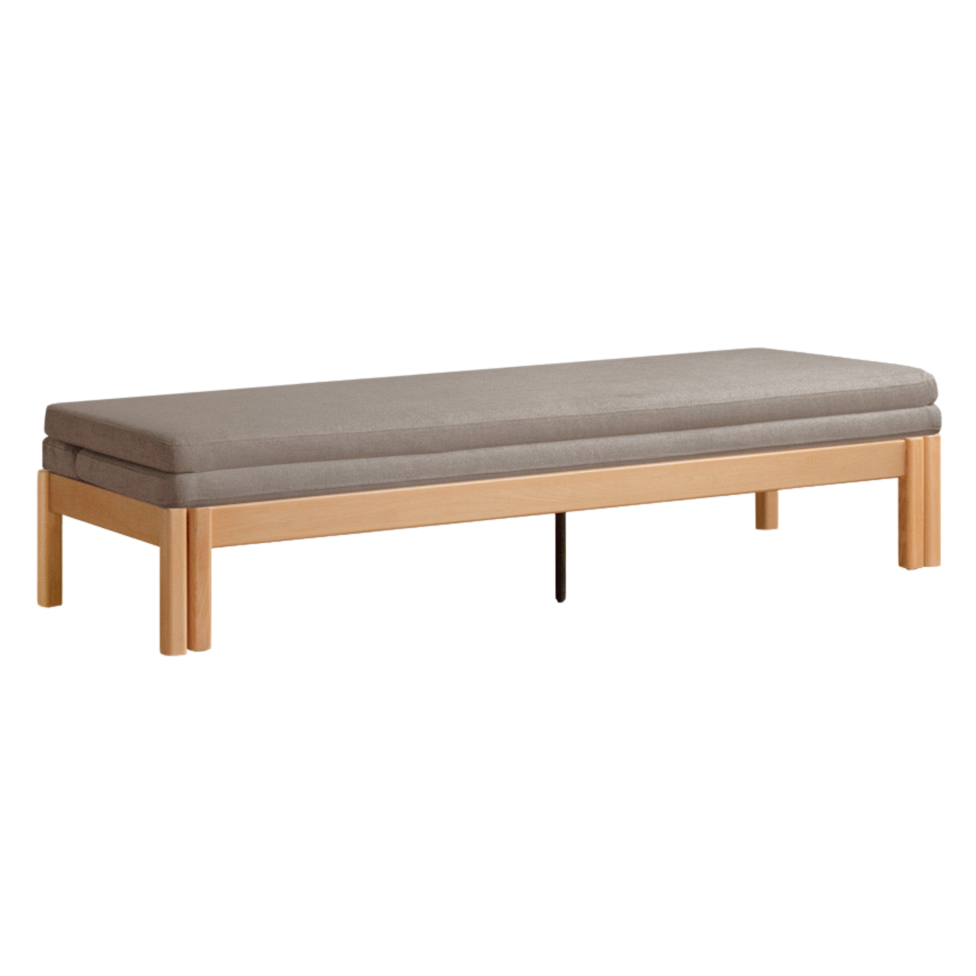 Oak Solid Wood Sofa Bed Folding Multi-functional Telescopic