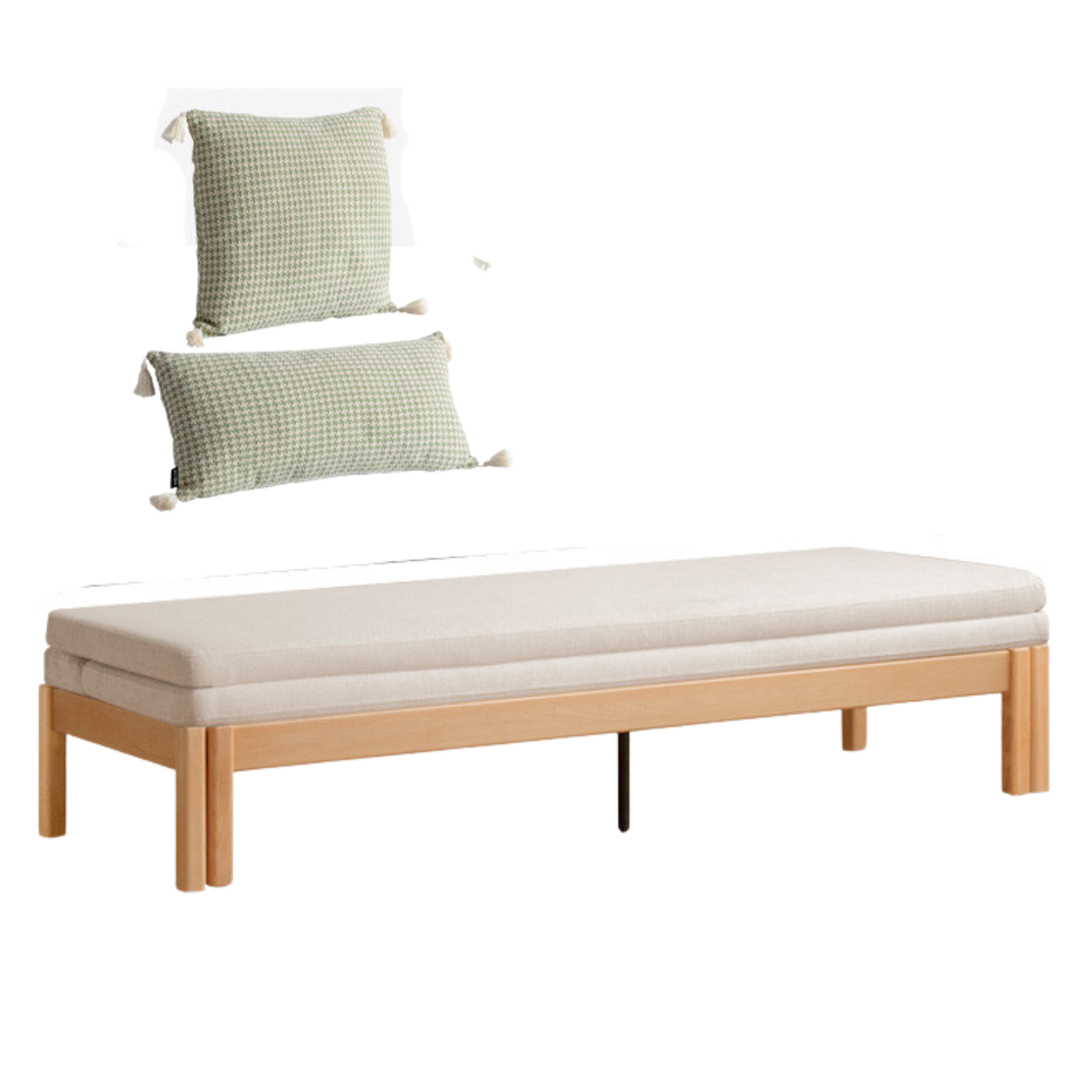 Oak Solid Wood Sofa Bed Folding Multi-functional Telescopic