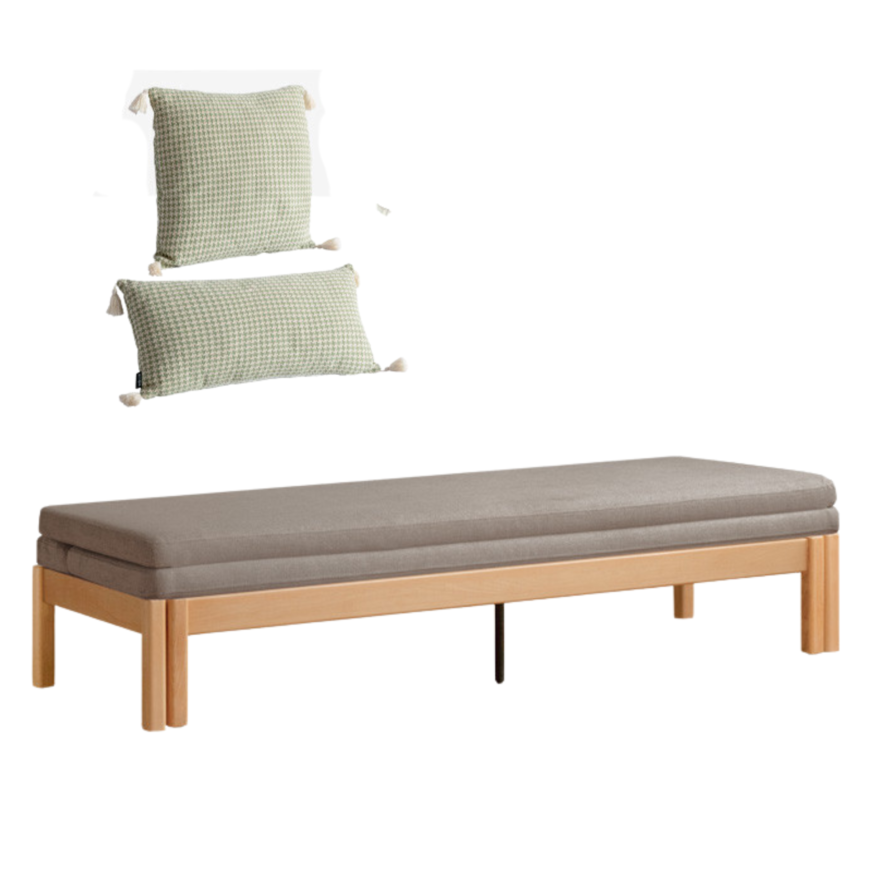 Oak Solid Wood Sofa Bed Folding Multi-functional Telescopic