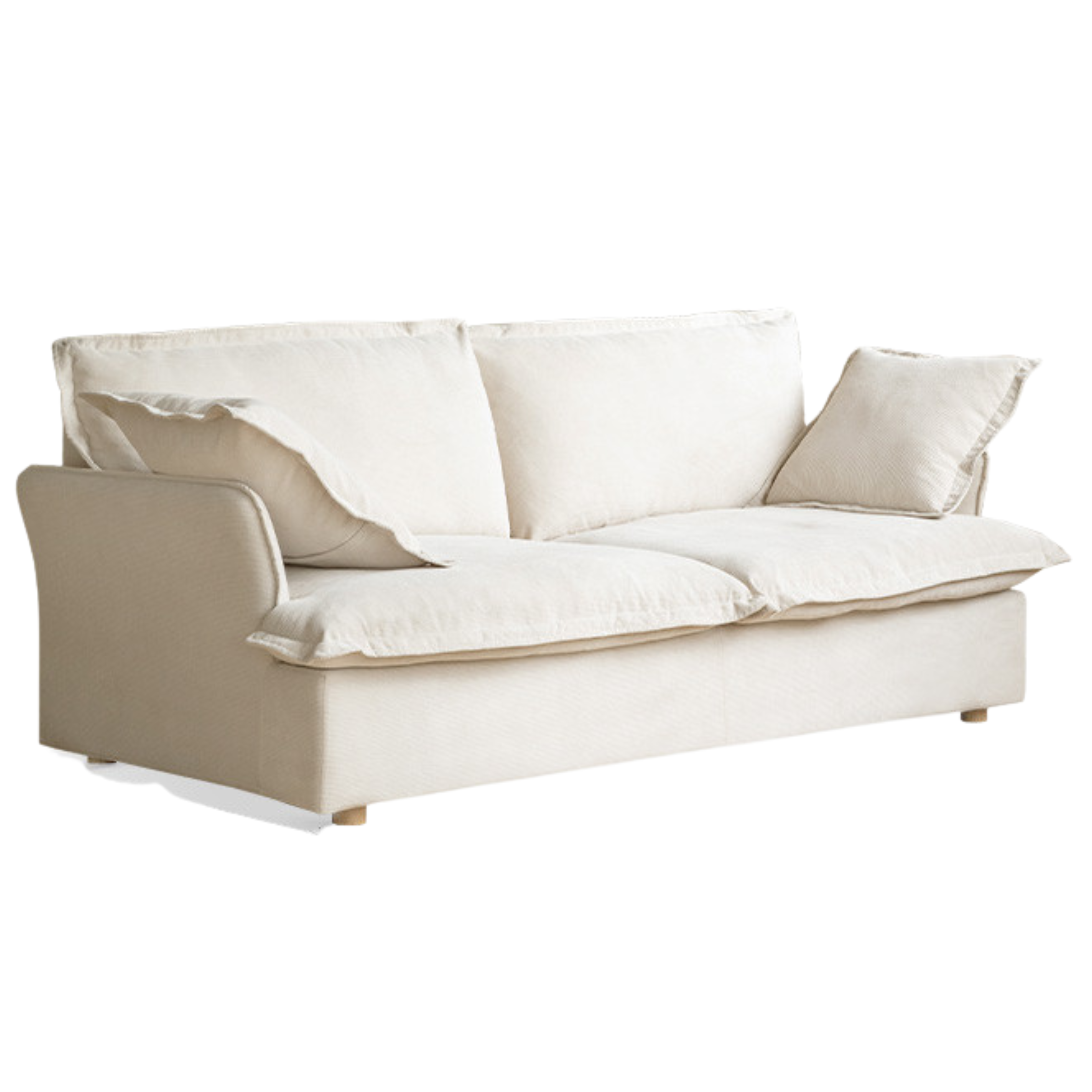 Fabric Down Modern Three-seat Sofa.