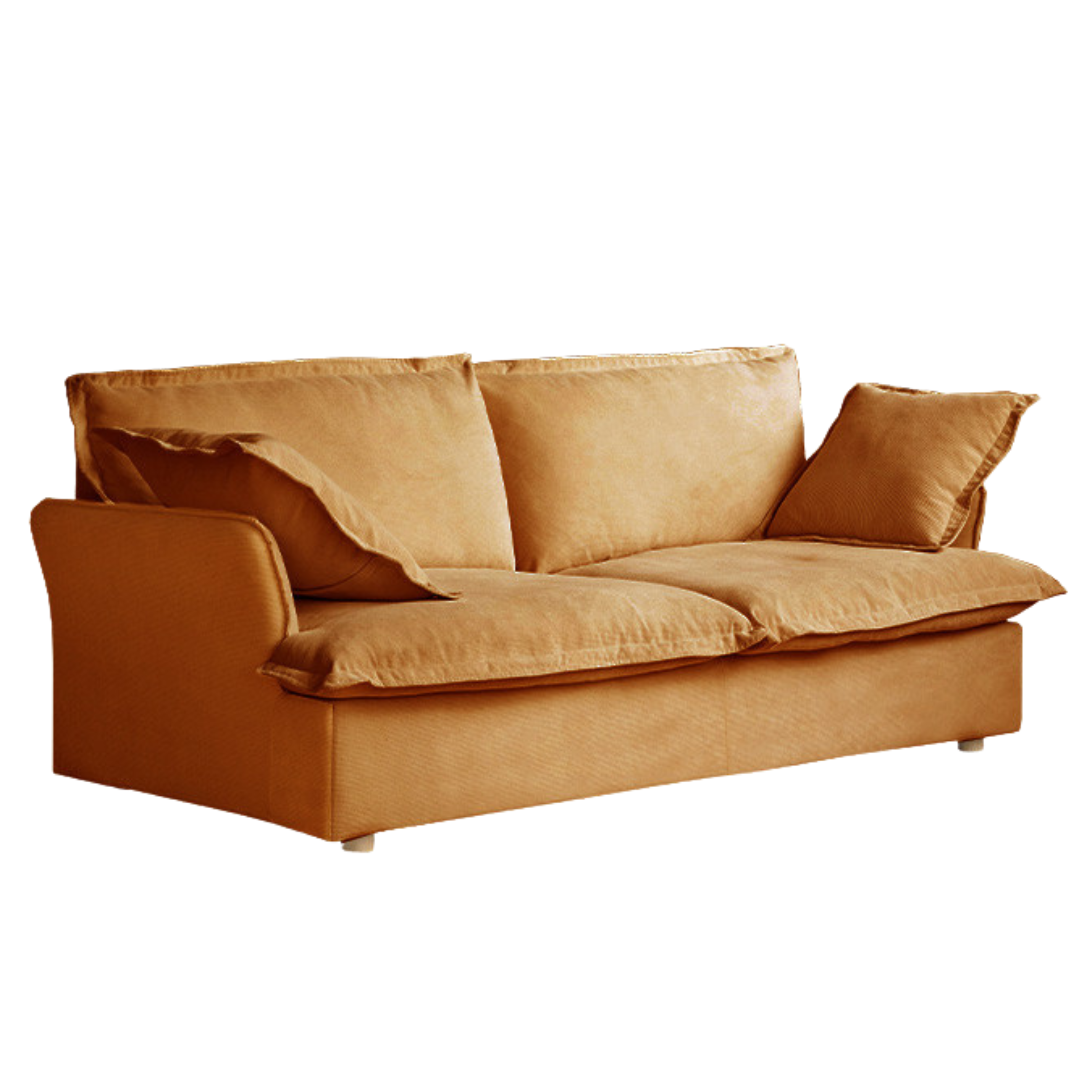 Fabric Down Modern Three-seat Sofa.