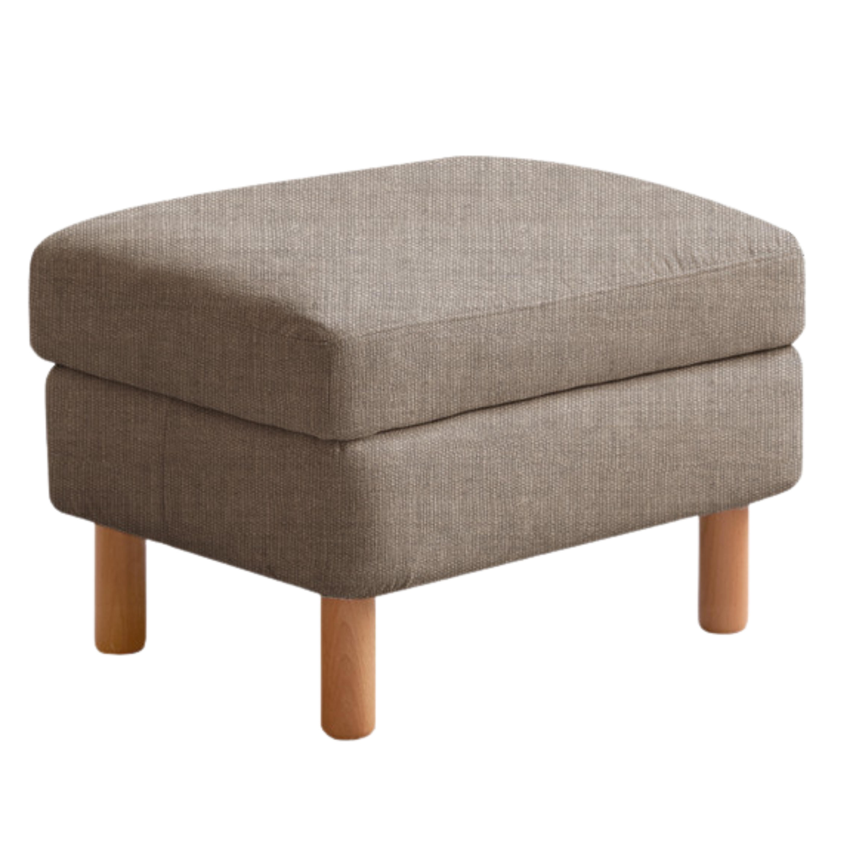 Beech Solid Wood Fabric Footstool