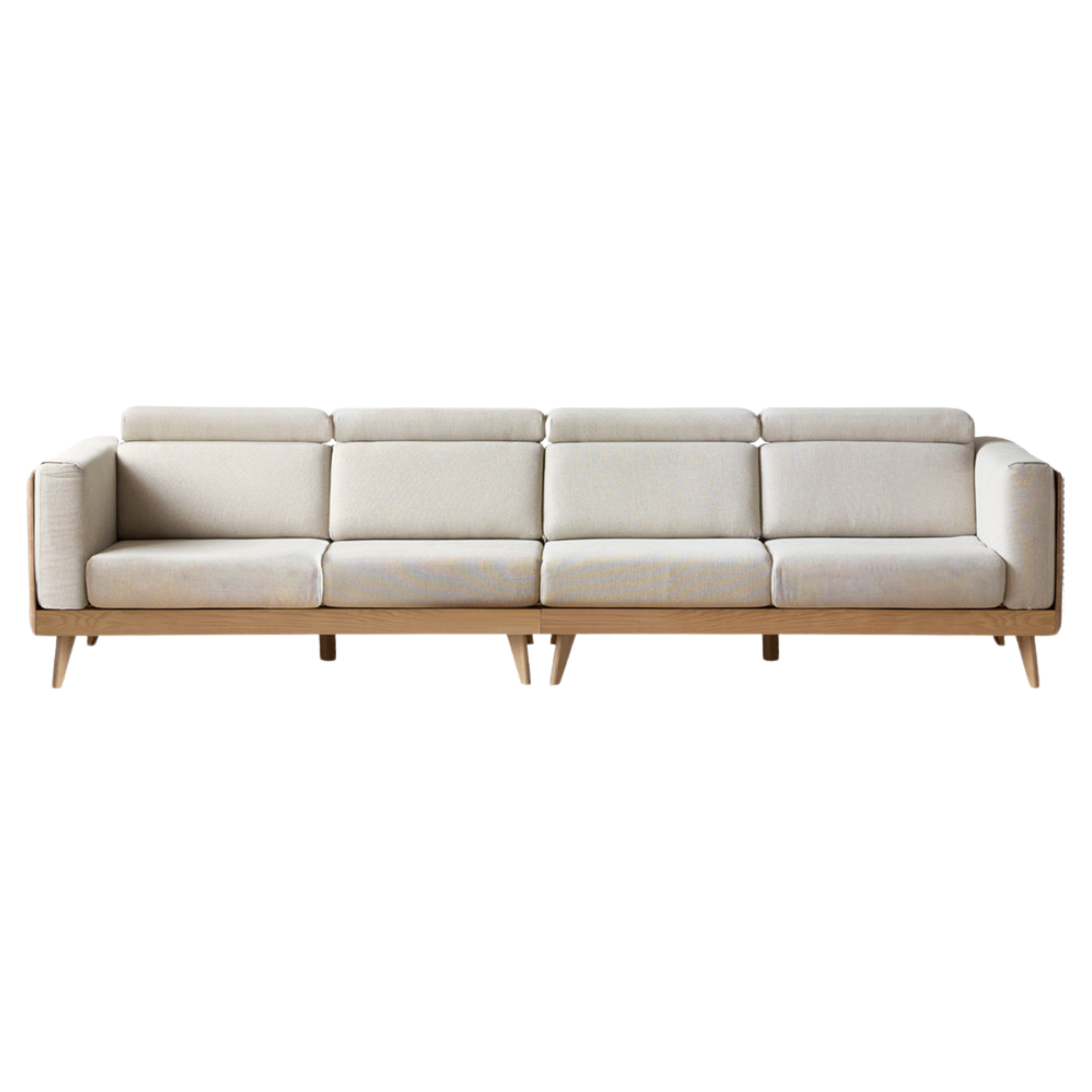 Ash Solid Wood Fabric Sofa.