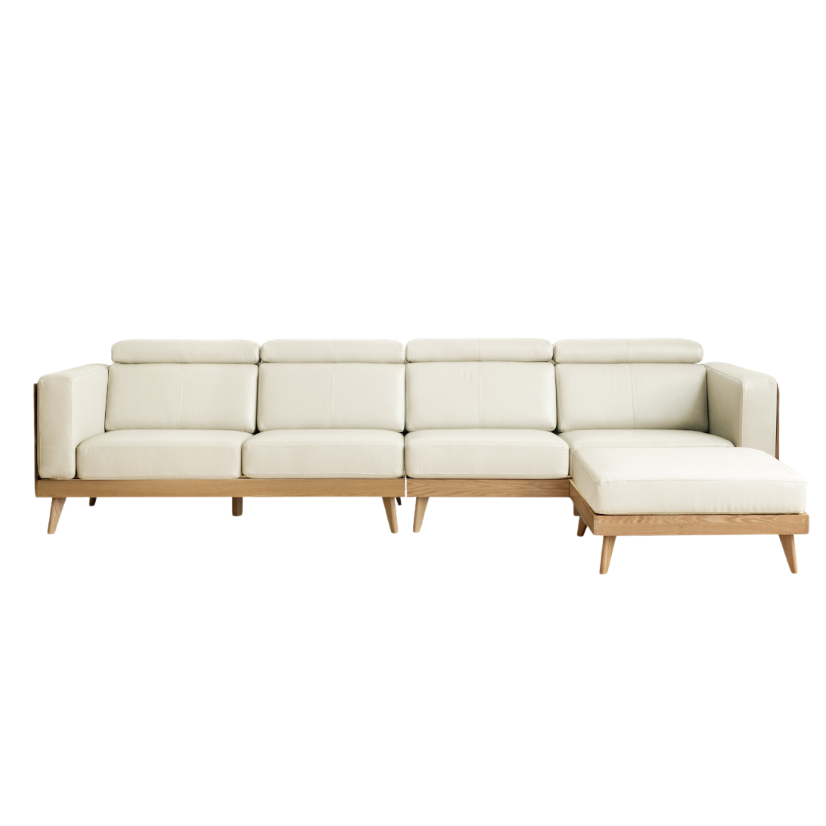 Ash Solid Wood Fabric Sofa.