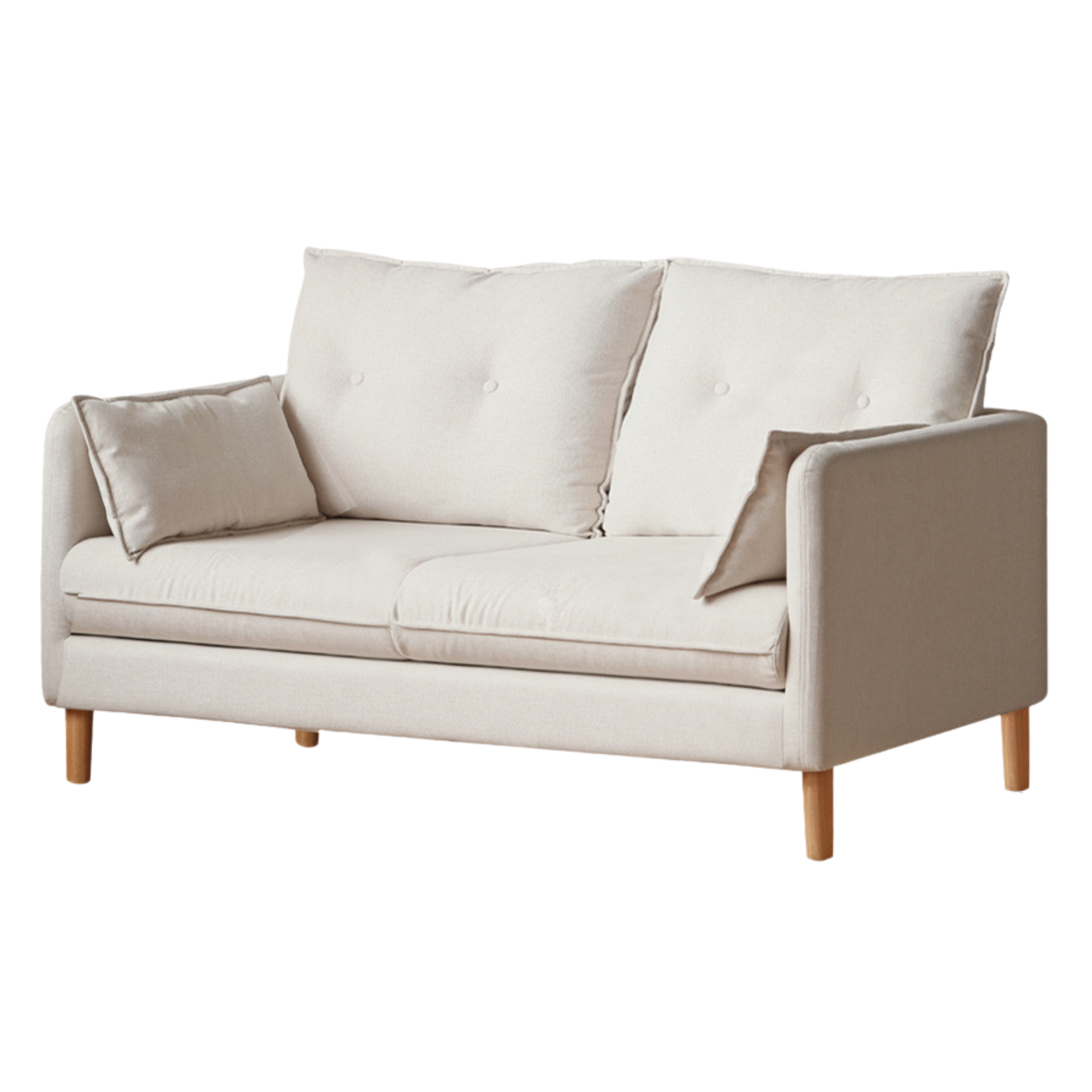 Fabric White Cream Style Sofa.