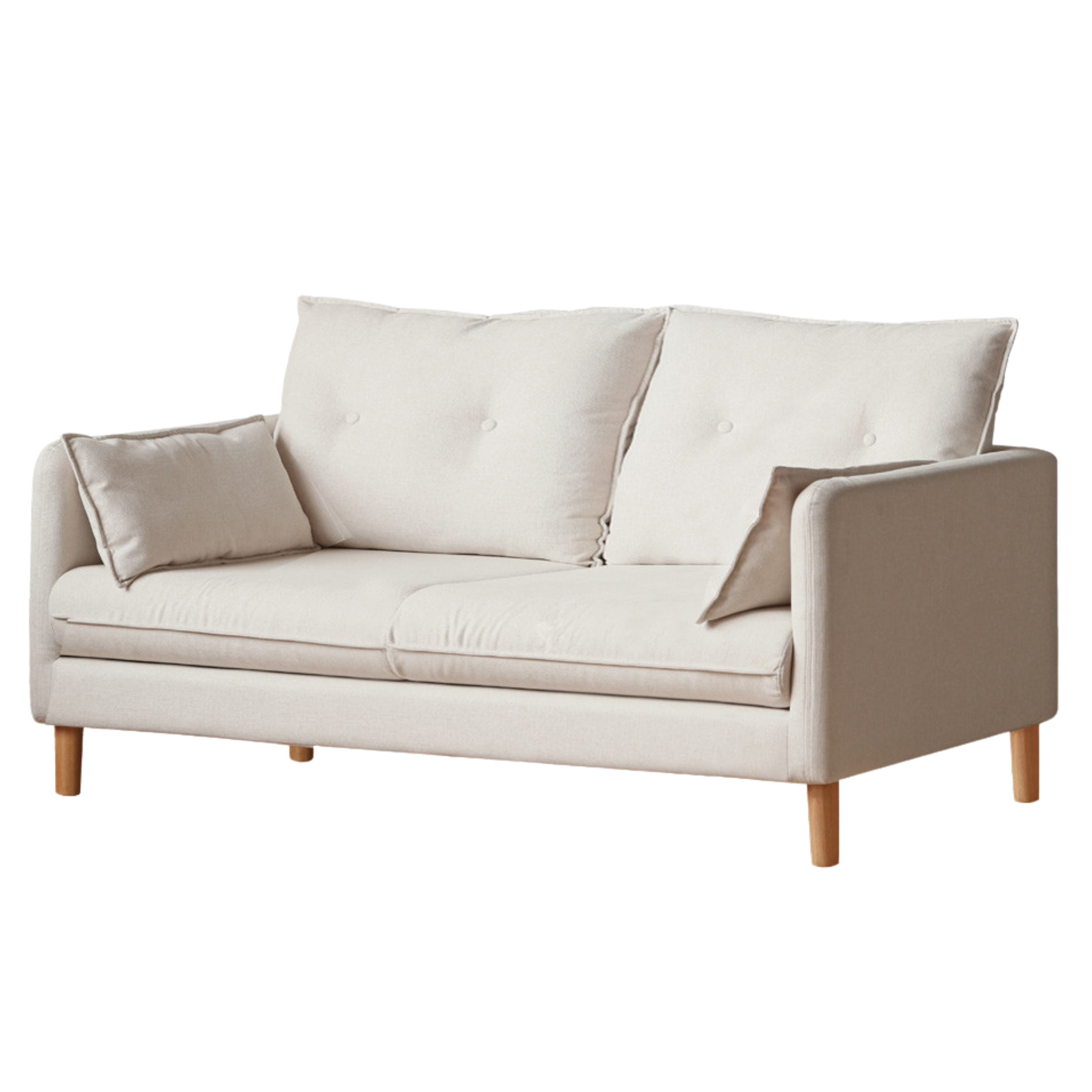 Fabric White Cream Style Sofa.
