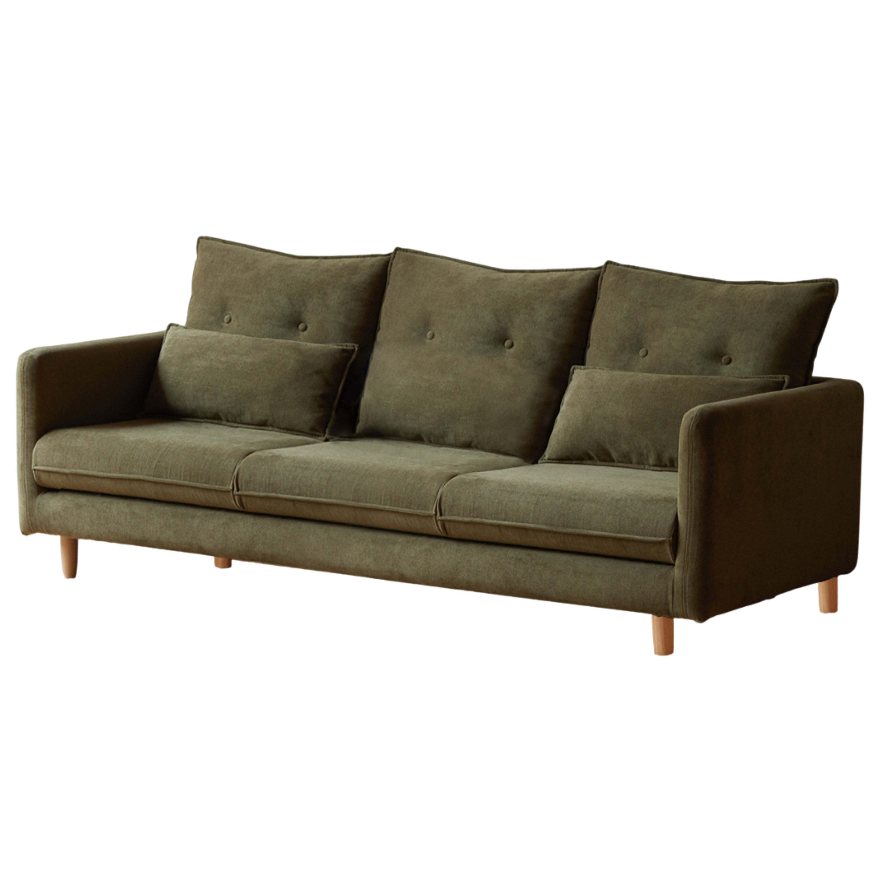 Fabric White Cream Style Sofa.