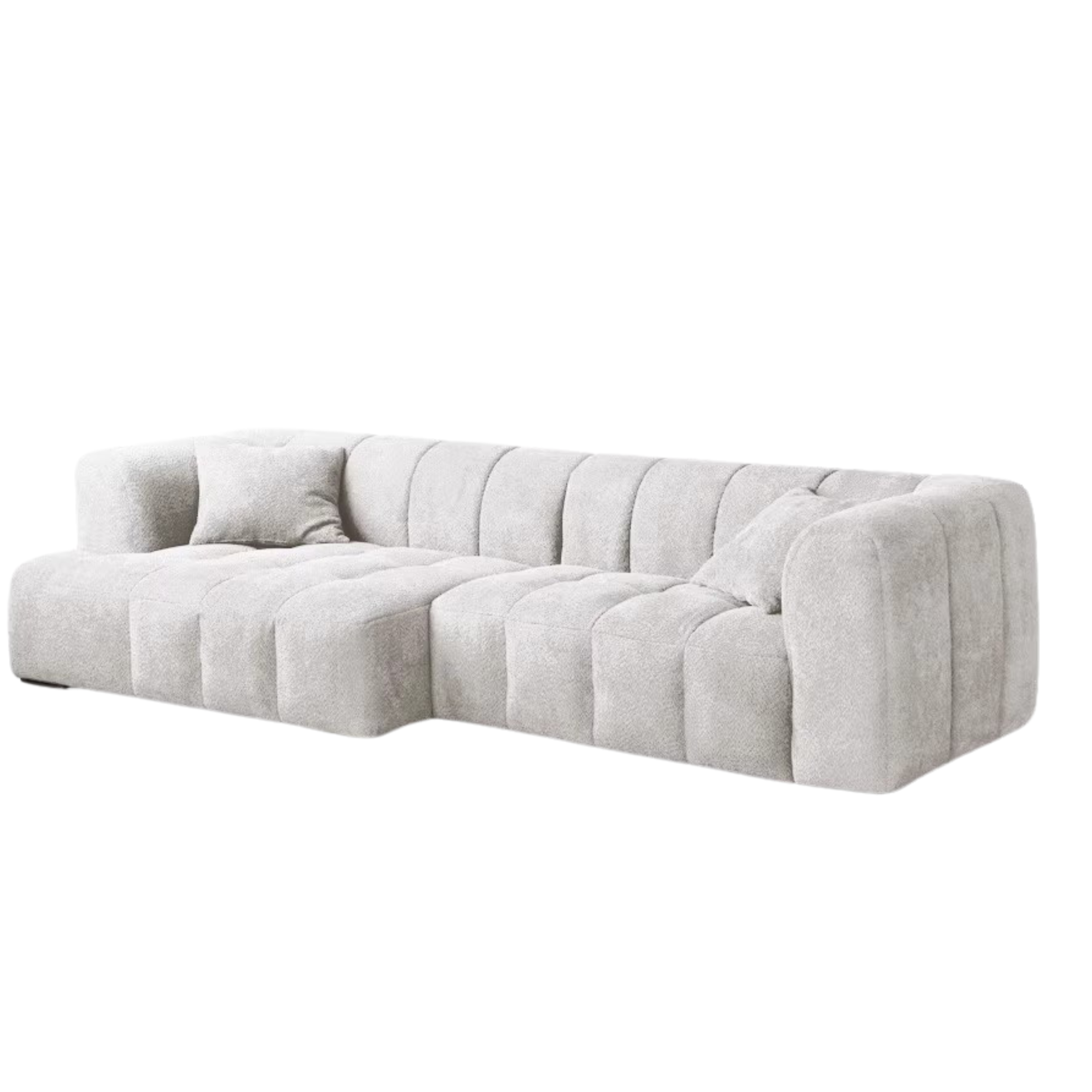 Lamb Fleece Fabric Sofa.
