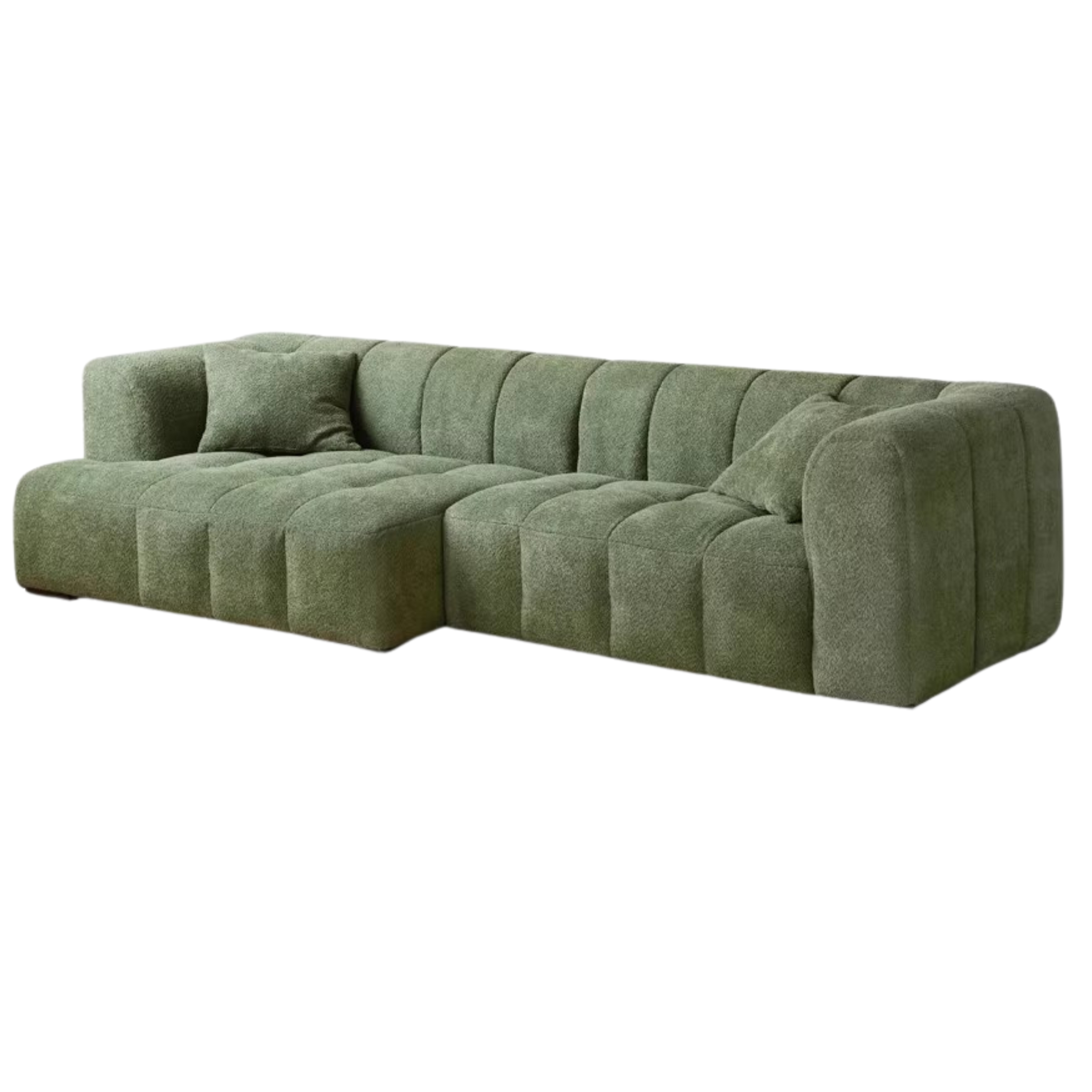 Lamb Fleece Fabric Sofa.