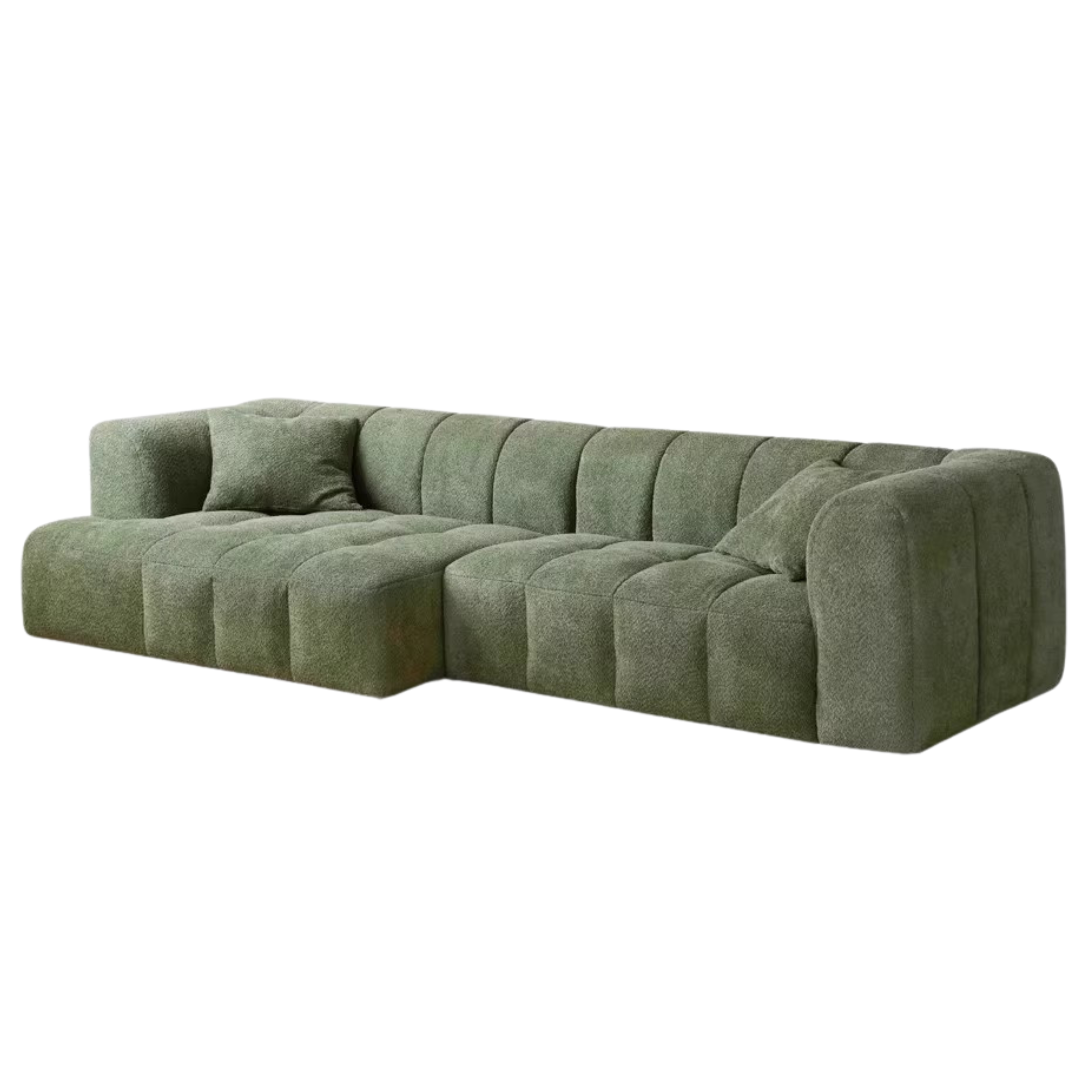 Lamb Fleece Fabric Sofa.