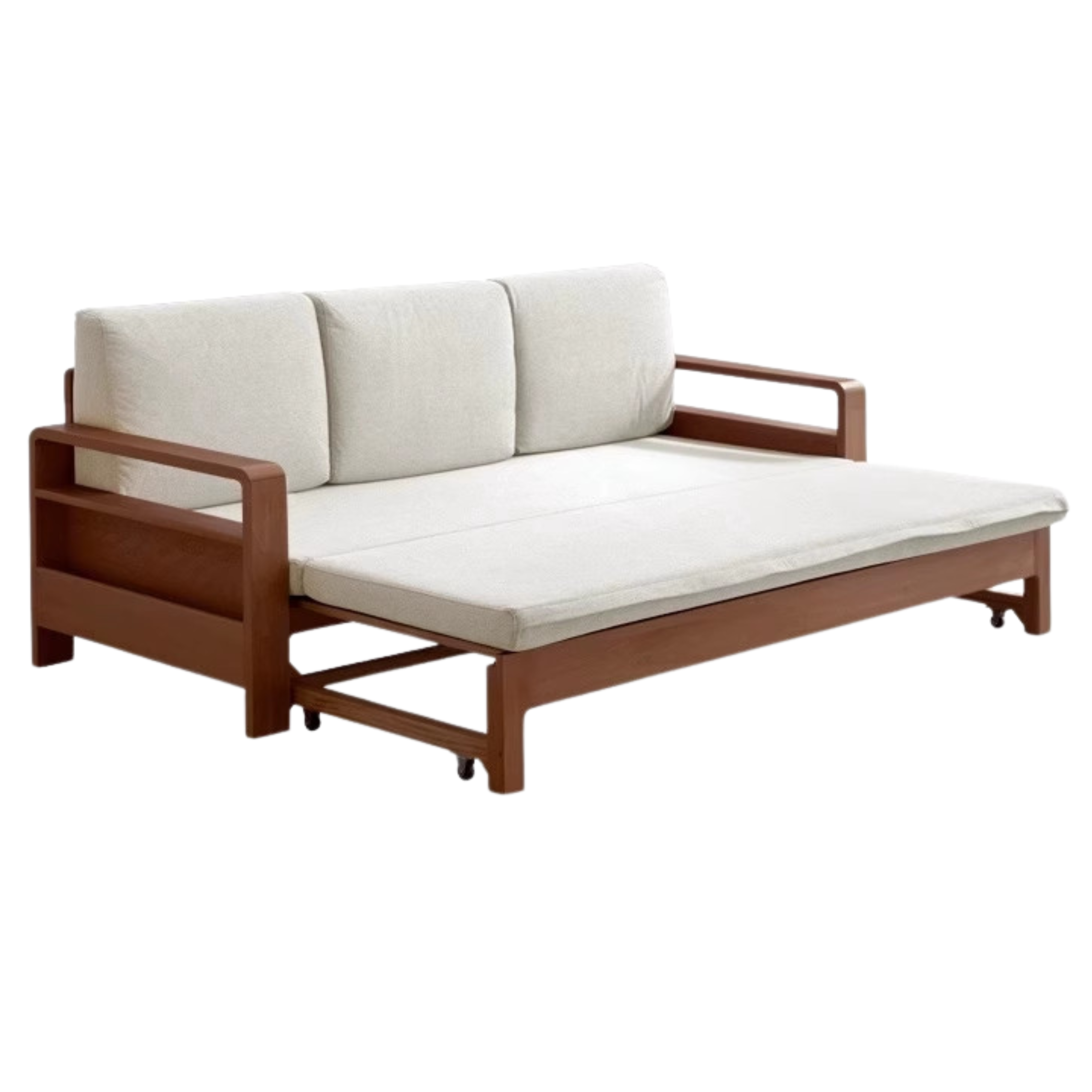 Oak, Beech Solid Wood Sleeper Sofa: