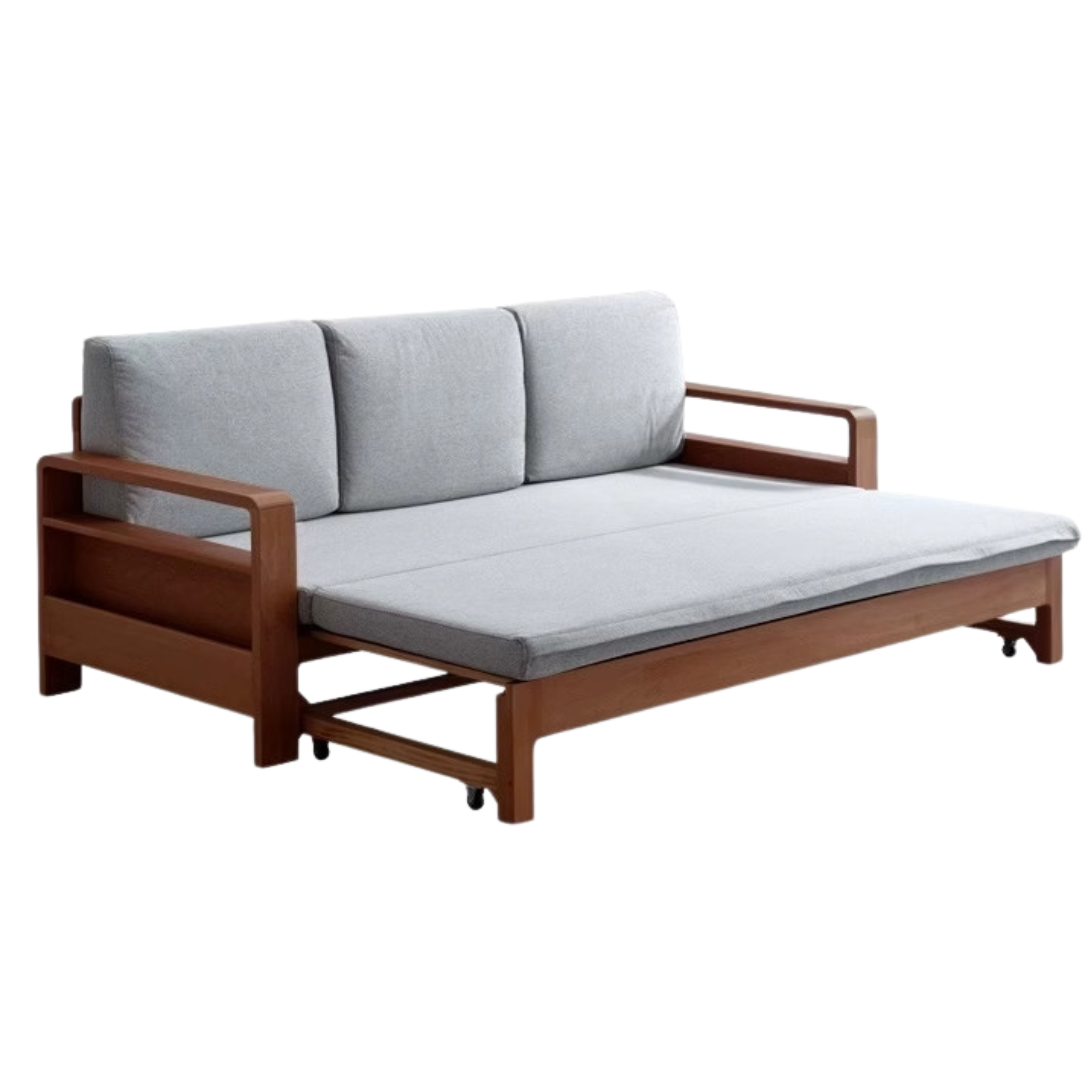 Oak, Beech Solid Wood Sleeper Sofa: