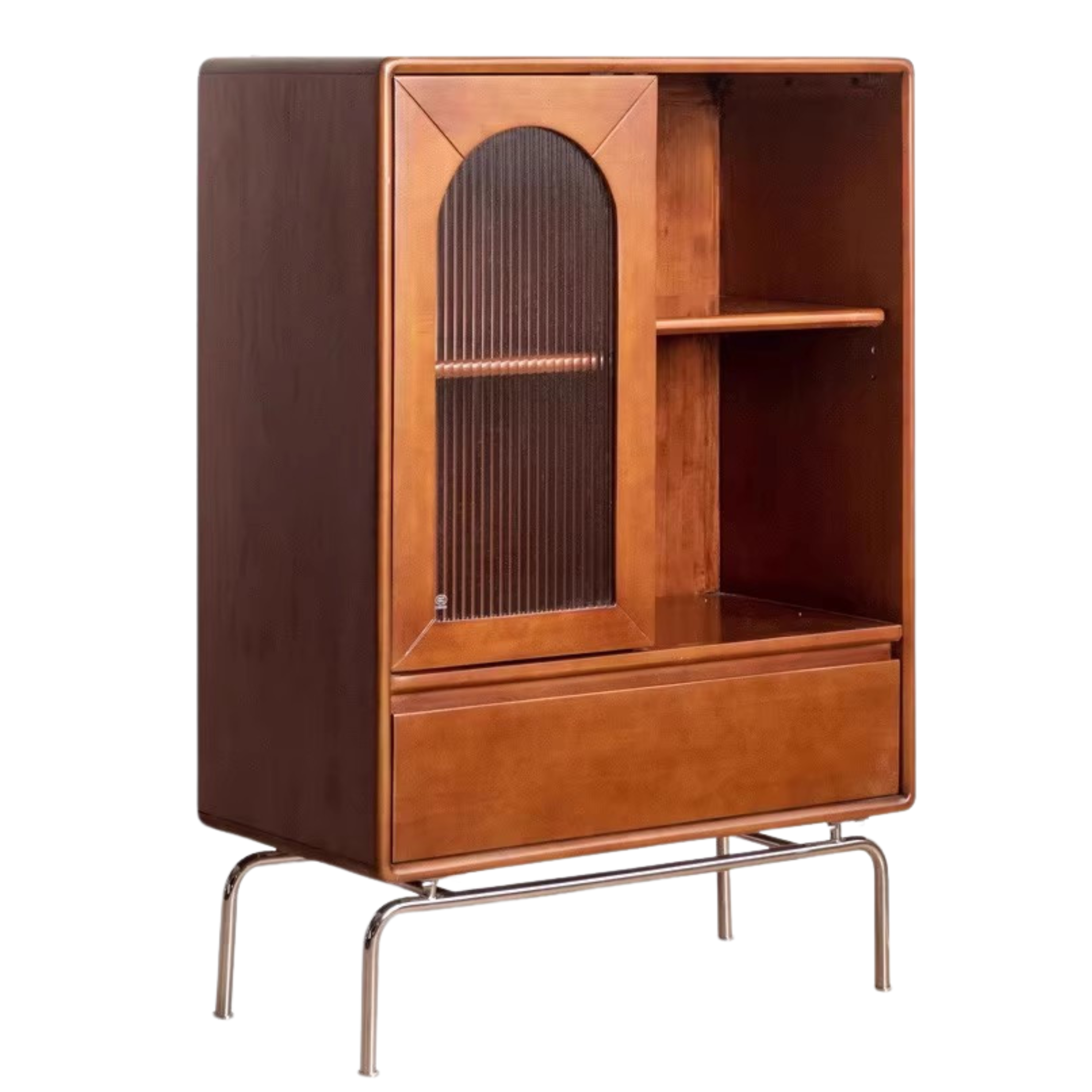 Black Walnut, Poplar Solid Wood Side Cabinet