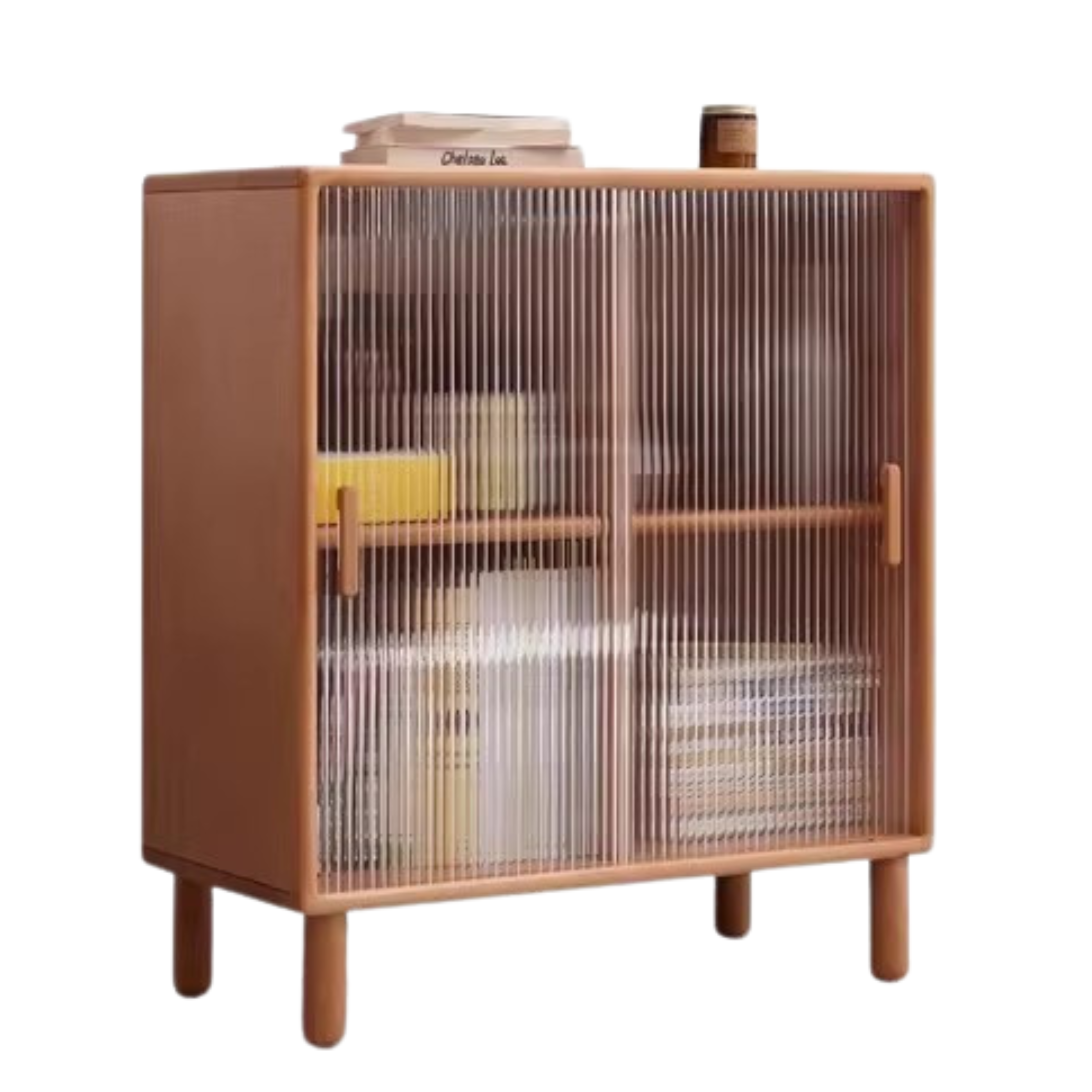 Beech Solid Wood Sliding Door Side Cabinet