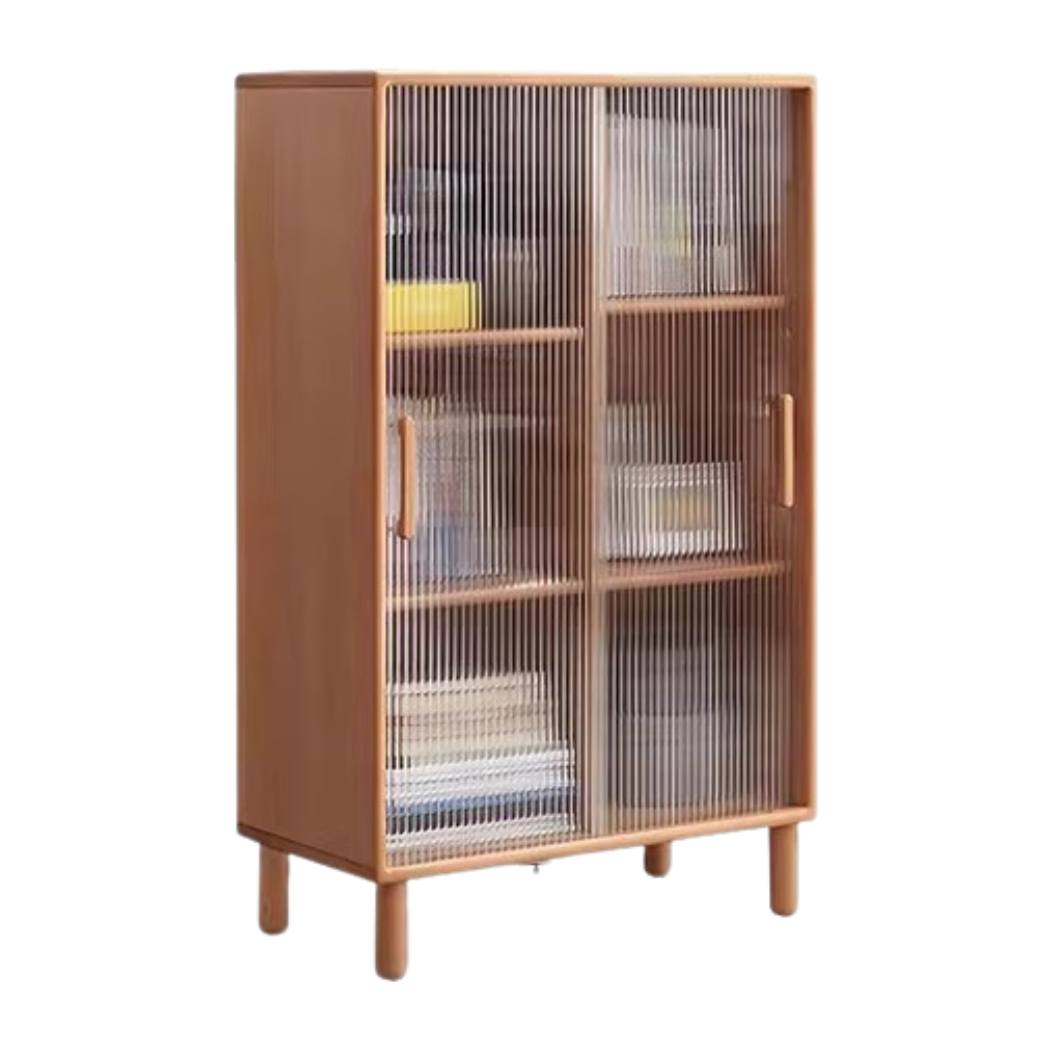 Beech Solid Wood Sliding Door Side Cabinet