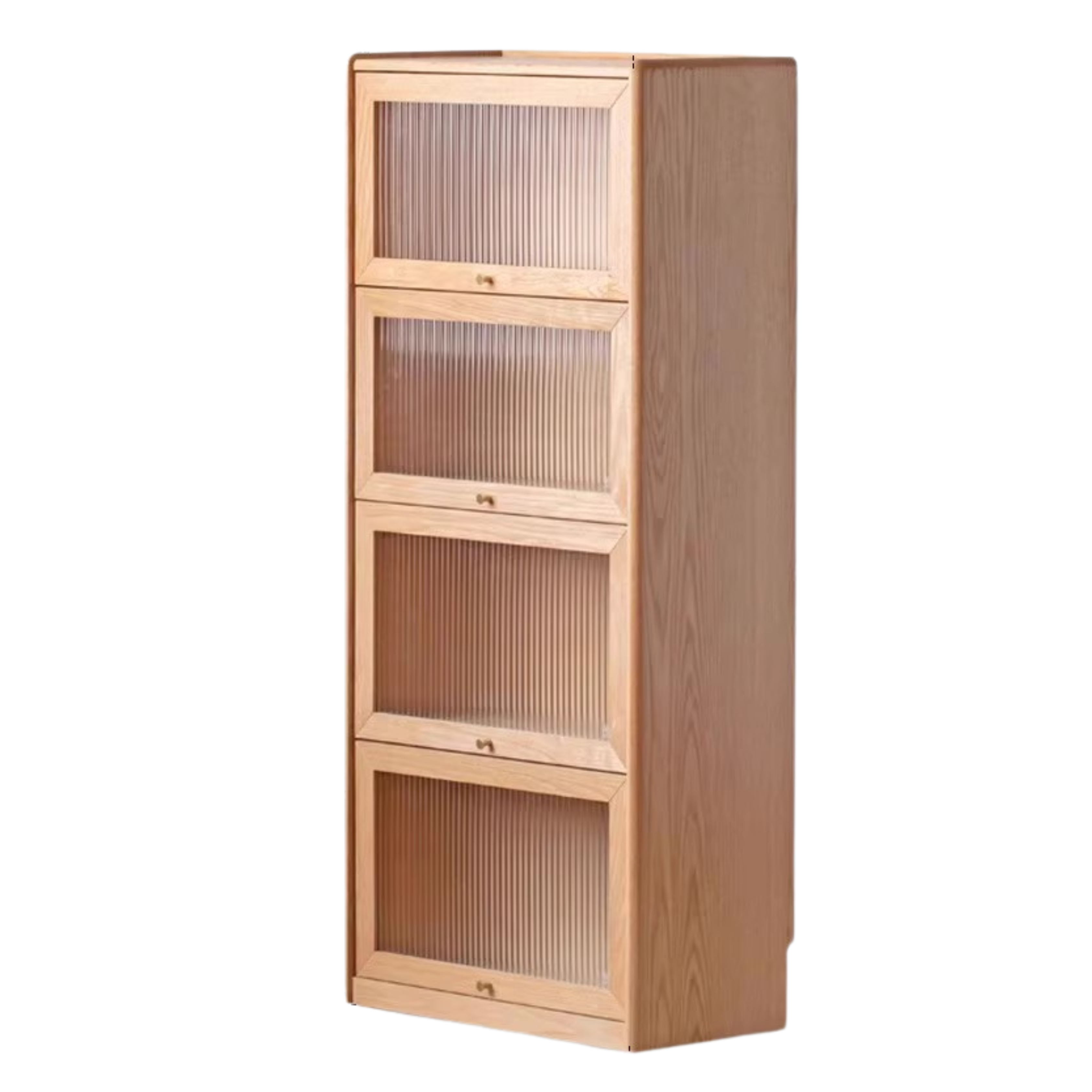 Oak Solid Wood Flipped Door Side Cabinet Free Combination