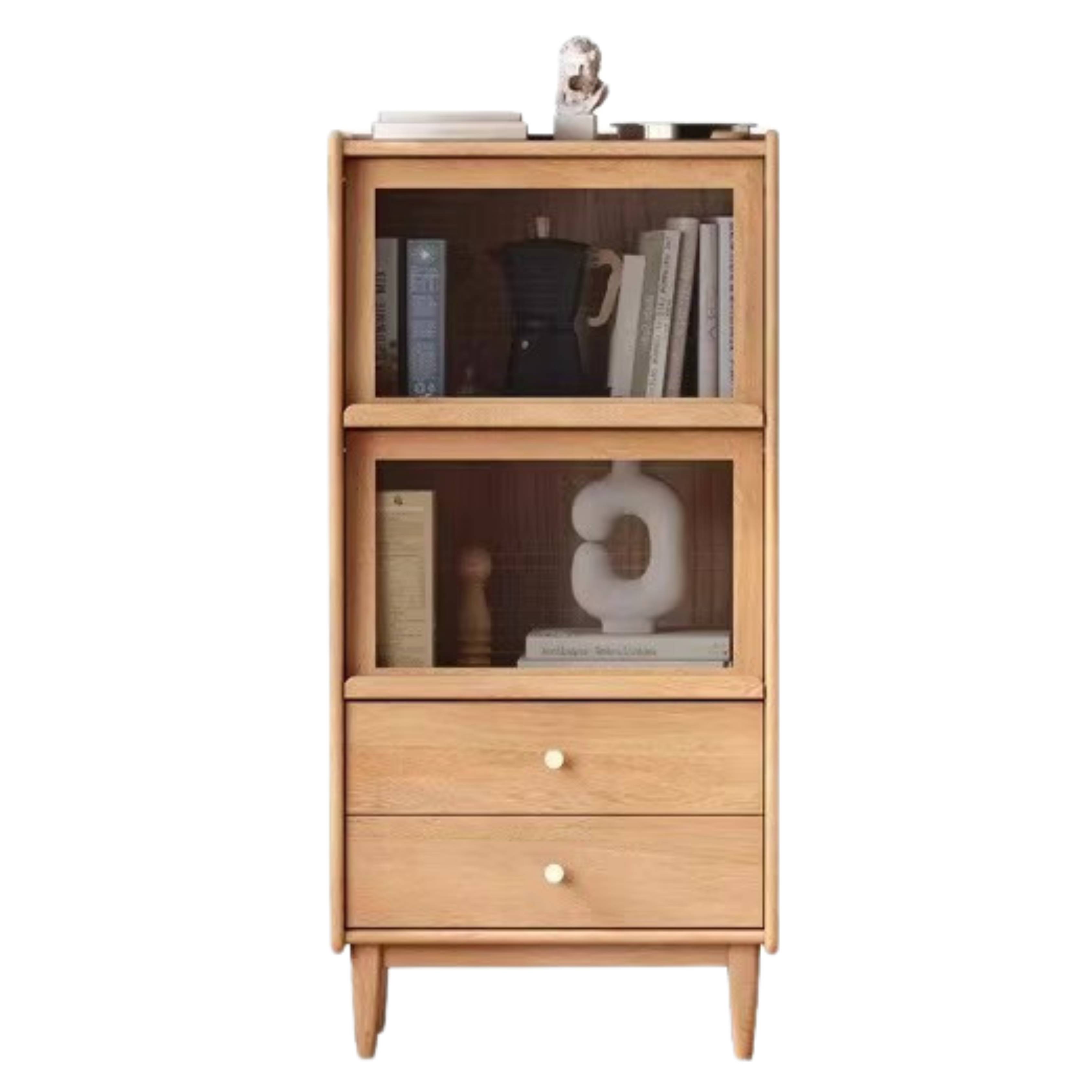 Cherry Wood, Oak, Poplar Solid Wood Side Cabinet Flip Door, LED light