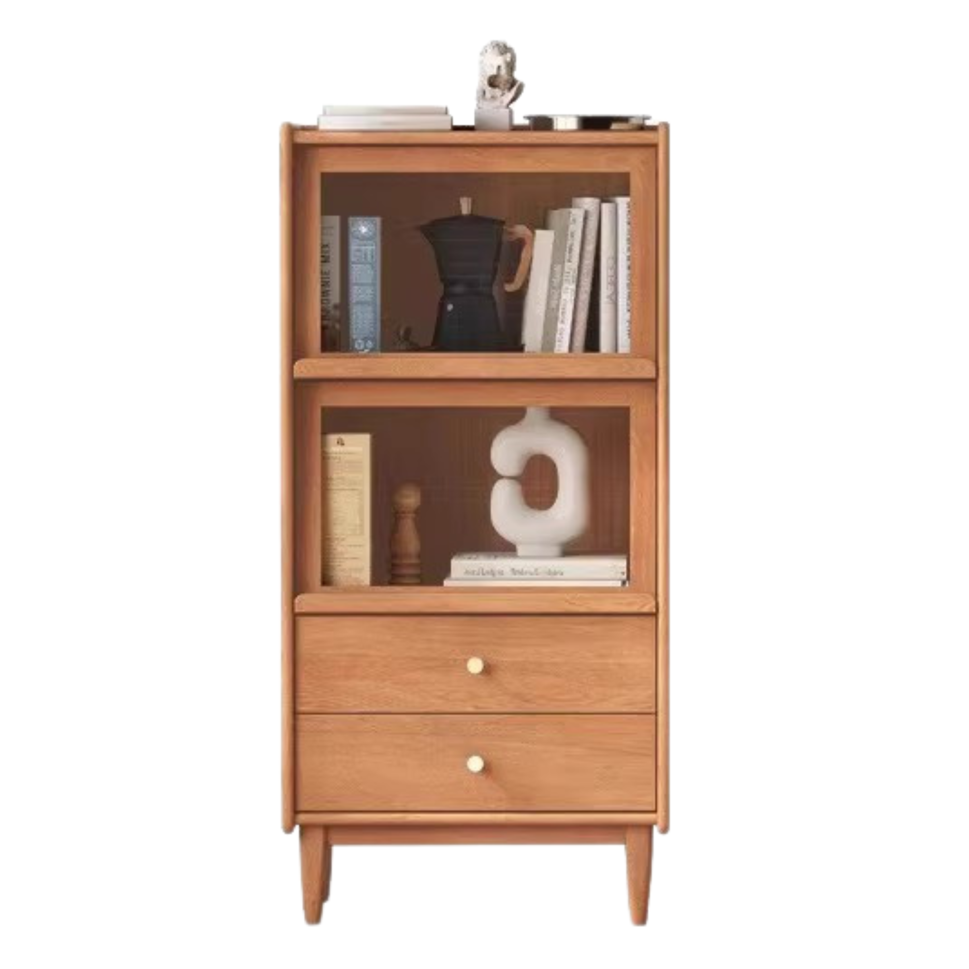 Cherry Wood, Oak, Poplar Solid Wood Side Cabinet Flip Door, LED light