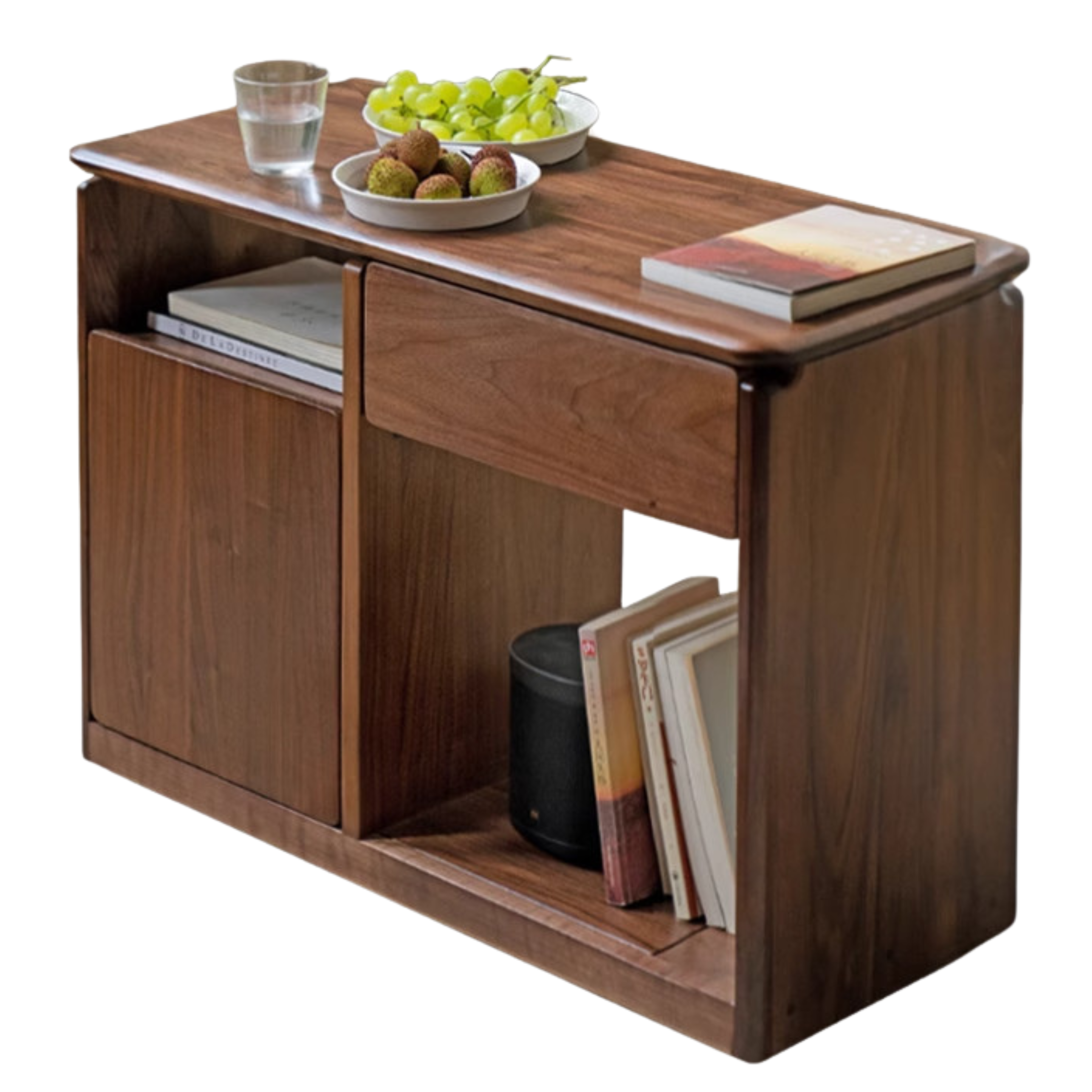 Black Walnut, Oak, Ash Solid Wood Side Cabinet