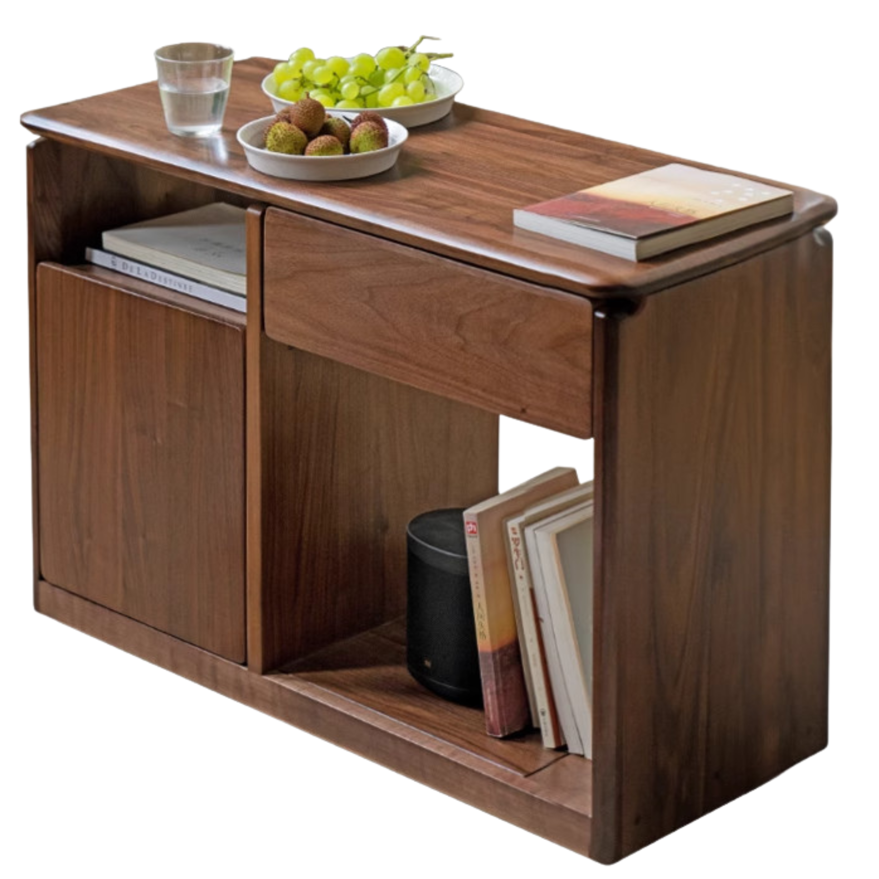 Black Walnut, Oak, Ash Solid Wood Side Cabinet
